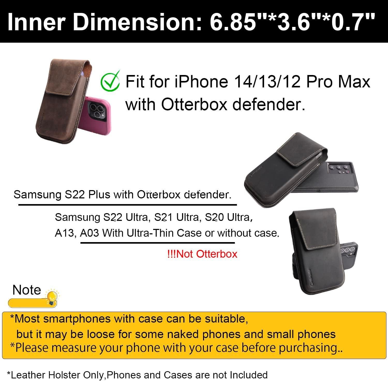 Wholesale Leather Cell Phone Holster with Belt Clip, Flip Case for iPhone 14 13 Pro Max, Holder for S22 Plus, Universal Pouch for Large Phones, Dark Brown Supplier Wholesale Leather Cell Phone Holster with Belt Clip, Flip Case for iPhone 14 13 Pro Max, Holder for S22 Plus, Universal Pouch for Large Phones, Dark Brown Supplier