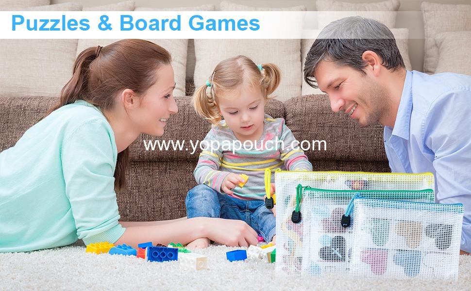 Wholesale 32pcs Mesh Zipper Pouch Bags - 8 Sizes, 8 Colors for Organizing, Board Game Storage, Travel, School Office Supplier