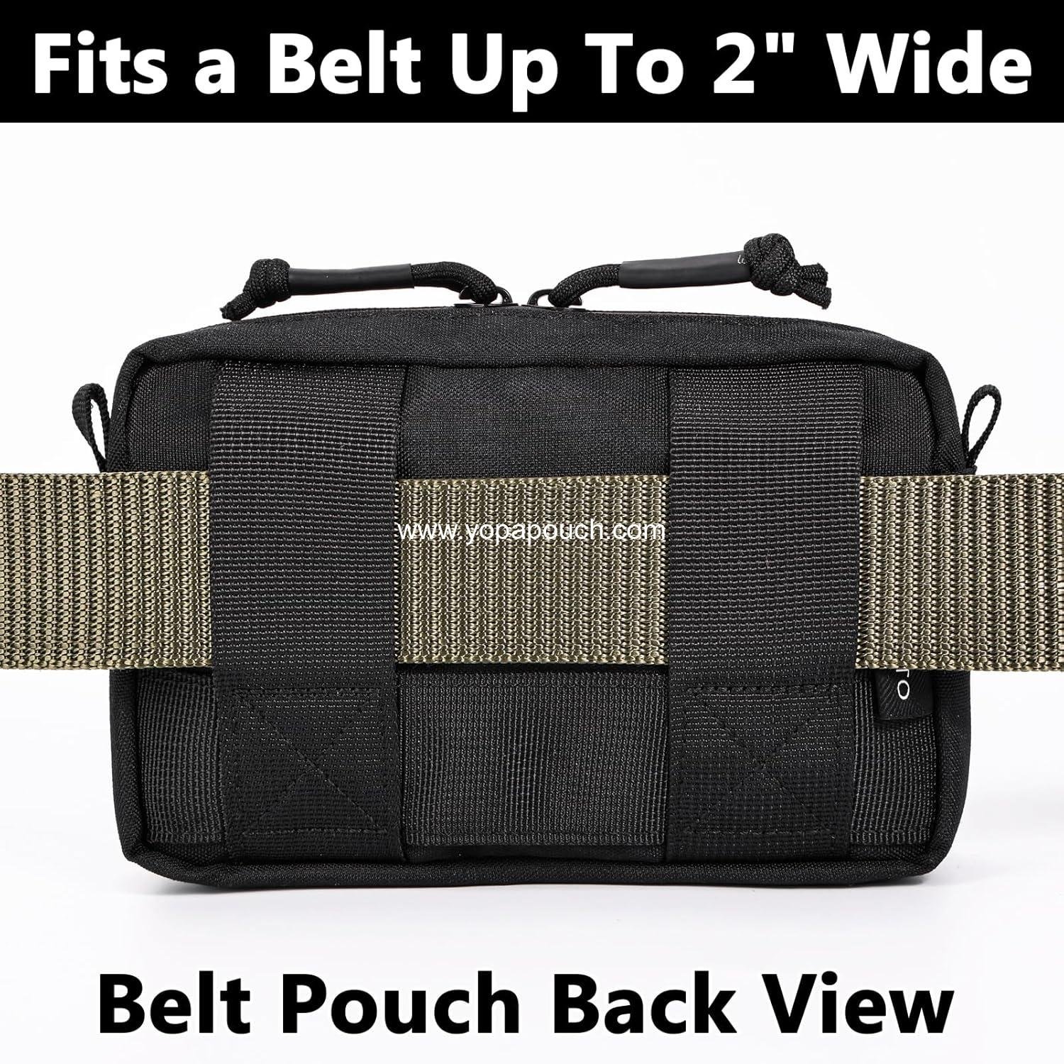 Wholesale Water Resistant Small Belt Pouches for Men with USA Flag Patch, Pocket Organizer Storage EDC Gear for Work, Travel, Hiking - Supplier
