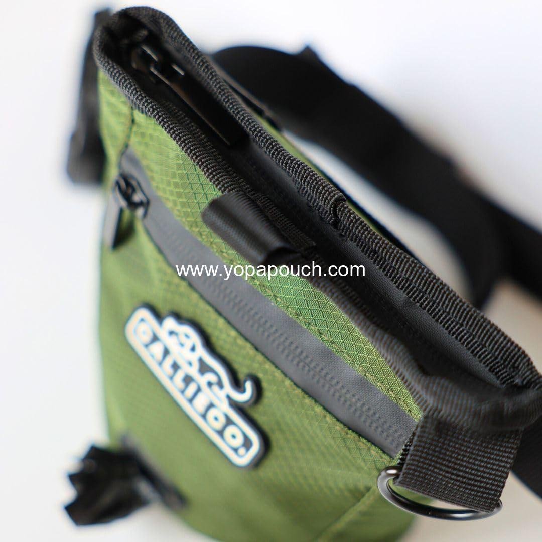 Wholesale Mini Dog Treat Pouch with Magnetic & Zipper Closure | Small Waist Belt Training Bag for Dog Walking with Poop Bag Dispenser (Green) - Supplier