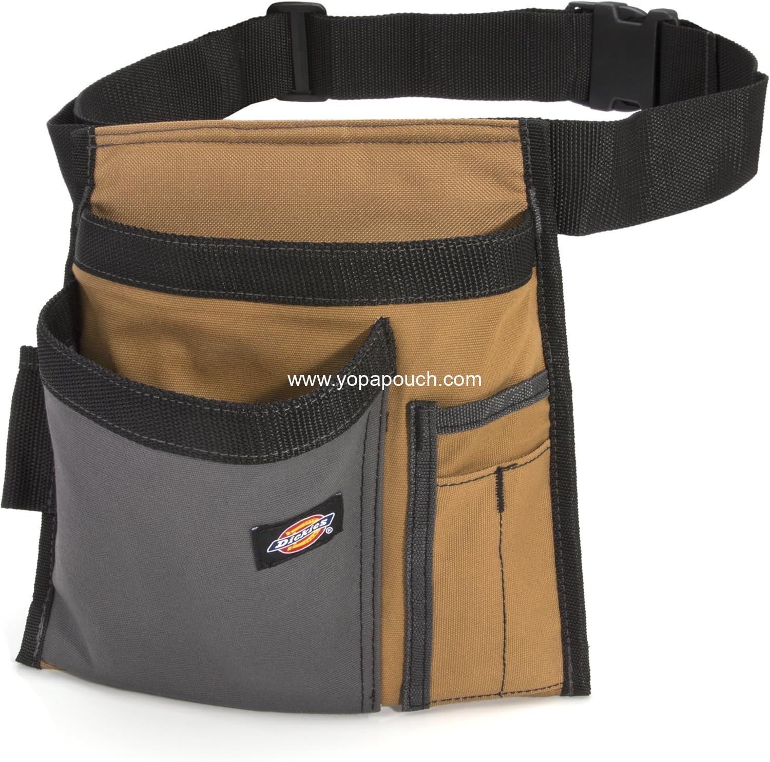 Dickies 5-Pocket Single Side Tool Belt Pouch/Work Apron, Durable Canvas Construction, Adjustable Belt for Custom Fit