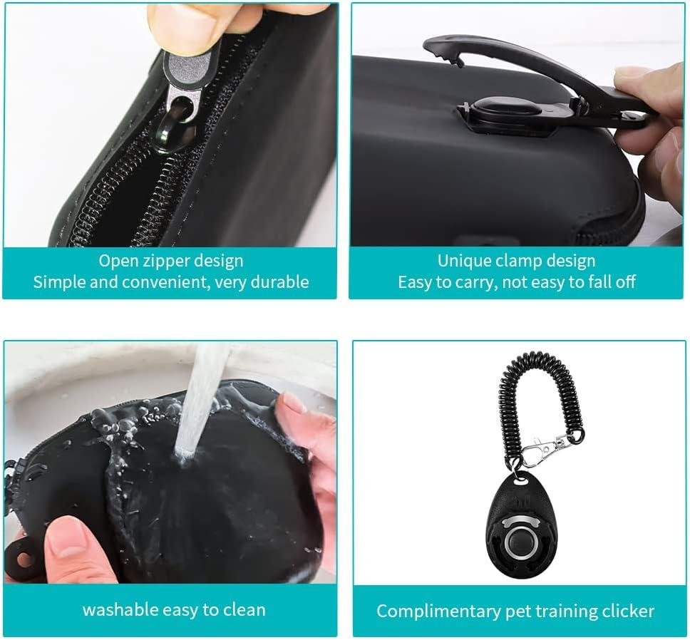 Wholesale Dog Training Treat Pouch with Clip, Portable Waterproof Puppy Bag and Training Clicker  factory