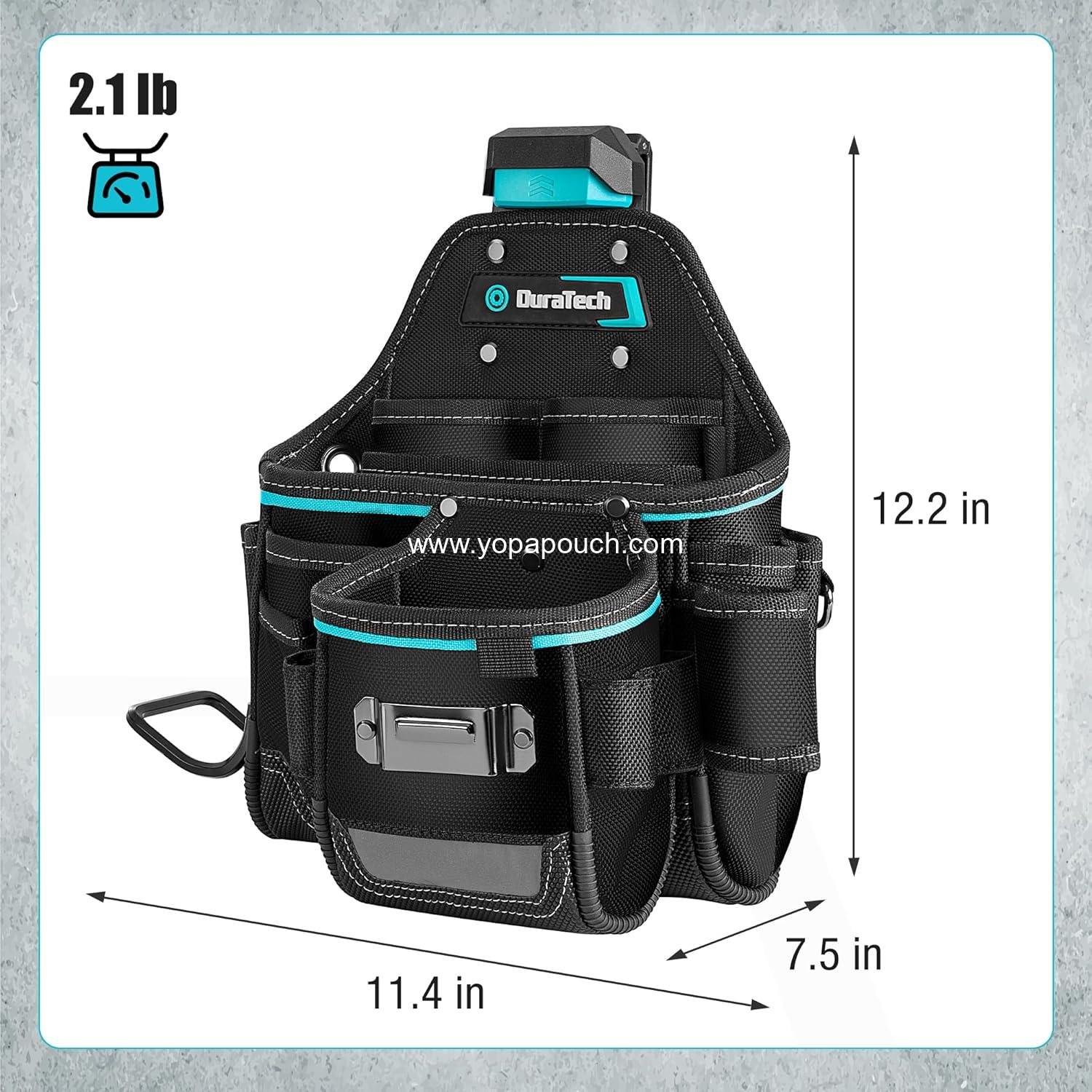 Wholesale Tool Pouch with Belt Clip, Electrician Pouch with Tape Measure Holder & Hammer Loop, Quick Release Buckle, Expandable Frame, Ideal for Construction, Carpentry, Handyman - Supplier