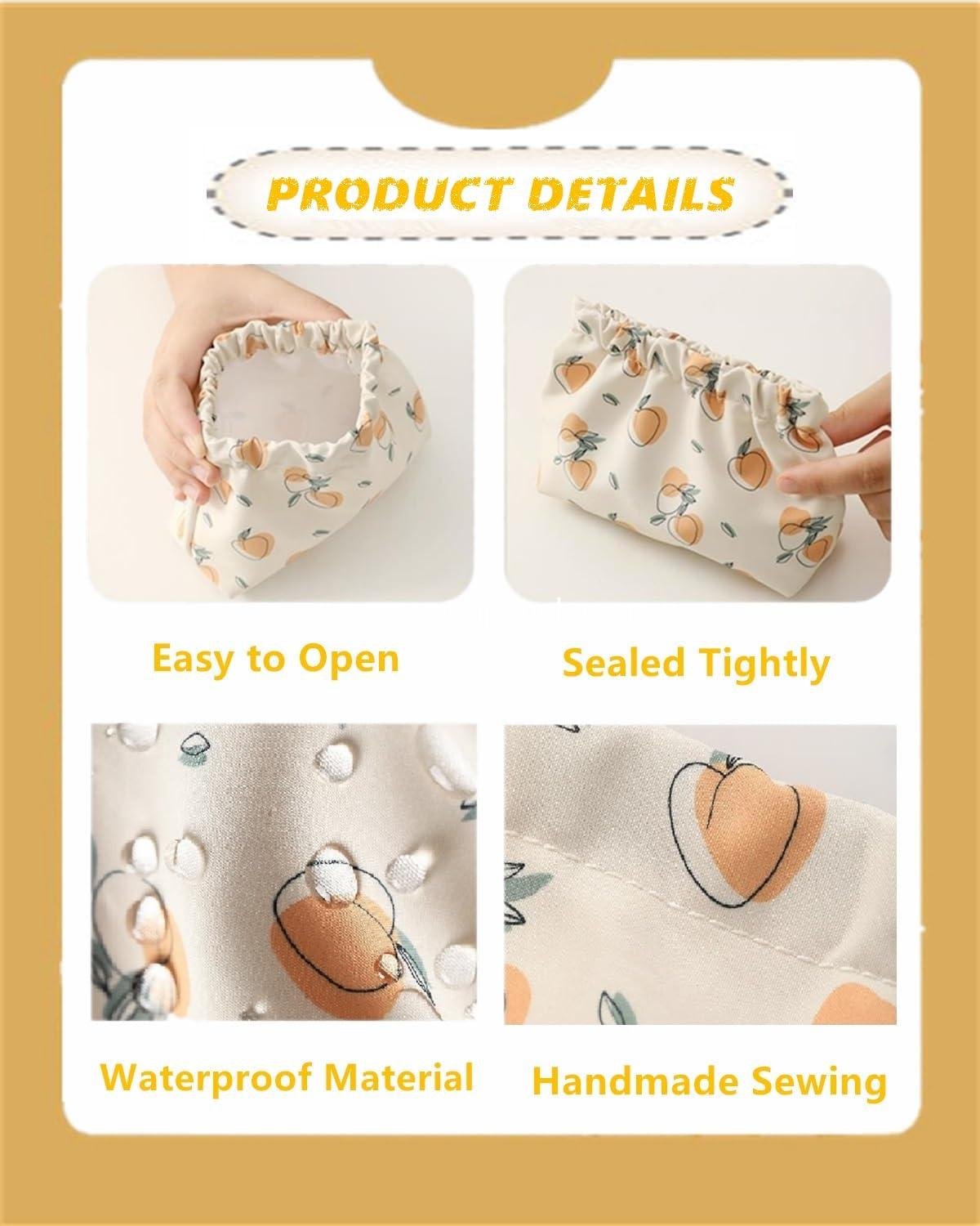 Wholesale No Zipper Mini Makeup Bags - 3pcs Portable Self-Closing Organizers for Cosmetics, Headphones, and Jewelry - Factory