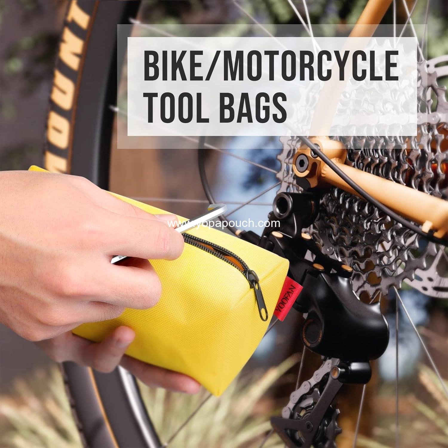 Wholesale Heavy Duty 1680D Waterproof Fabric Tool Pouches, Black Red Blue Green Yellow, 5-Pack - Manufacturer