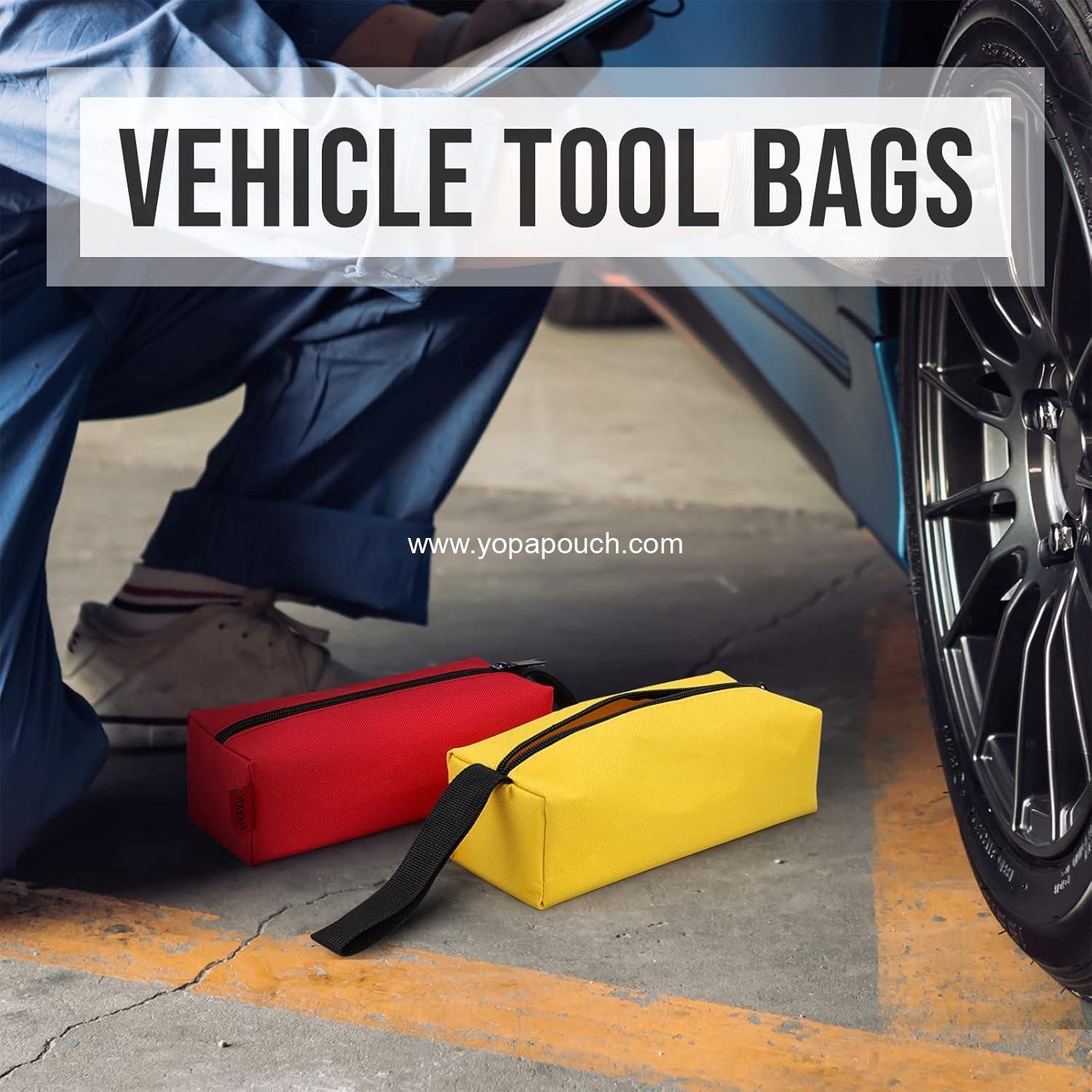 Wholesale Heavy Duty 1680D Waterproof Fabric Tool Pouches, Black Red Blue Green Yellow, 5-Pack - Manufacturer