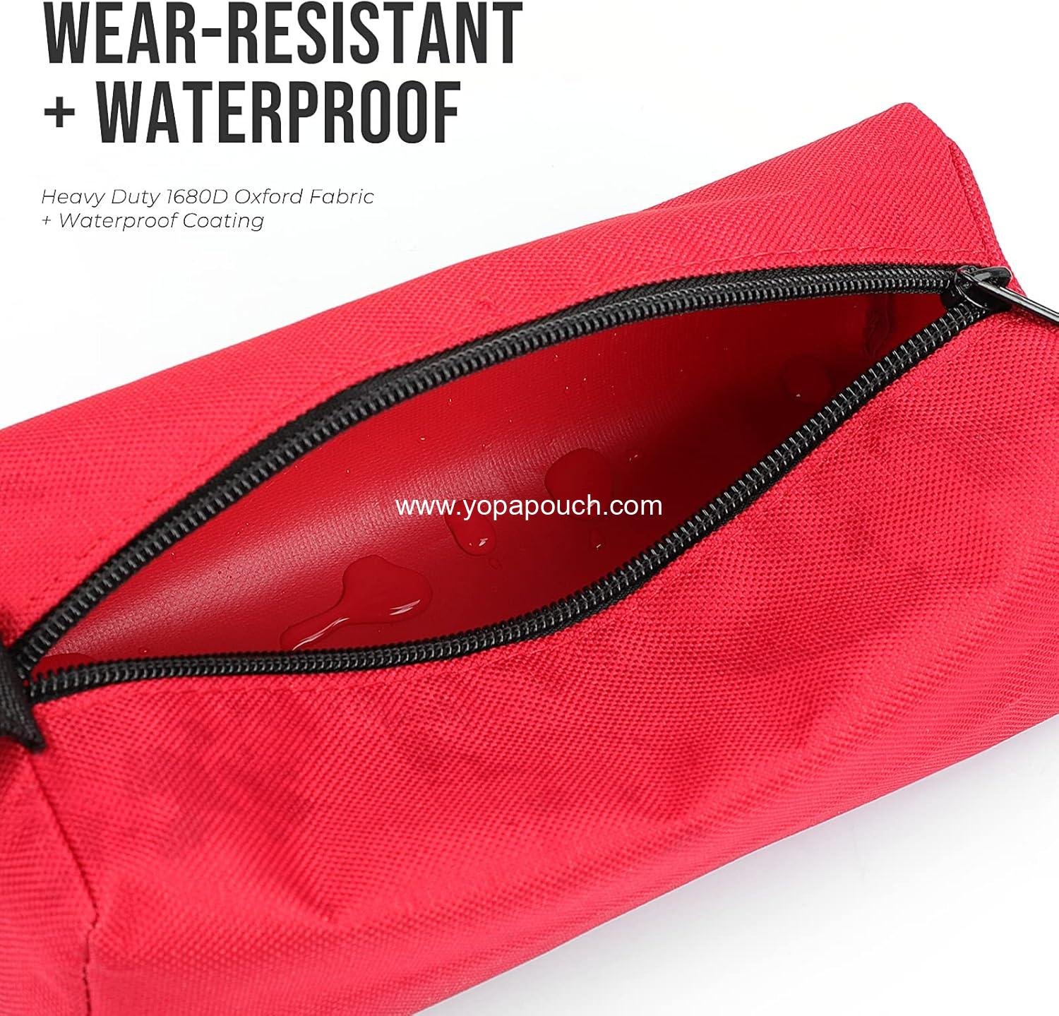 Wholesale Heavy Duty 1680D Waterproof Fabric Tool Pouches, Black Red Blue Green Yellow, 5-Pack - Manufacturer