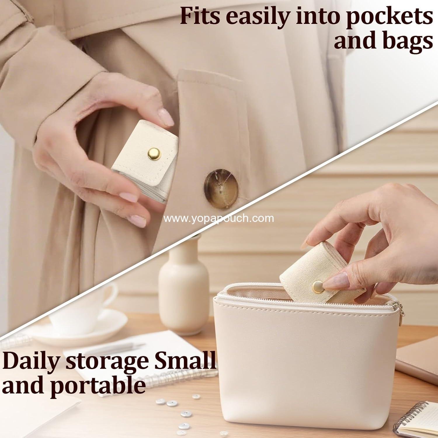 Wholesale Foldable Mini Travel Jewelry Organizer, 3PCS Compact Roll Bag with Buckle for Earrings, Rings, and Necklaces, Small Jewelry Case for Travel Essentials - Supplier