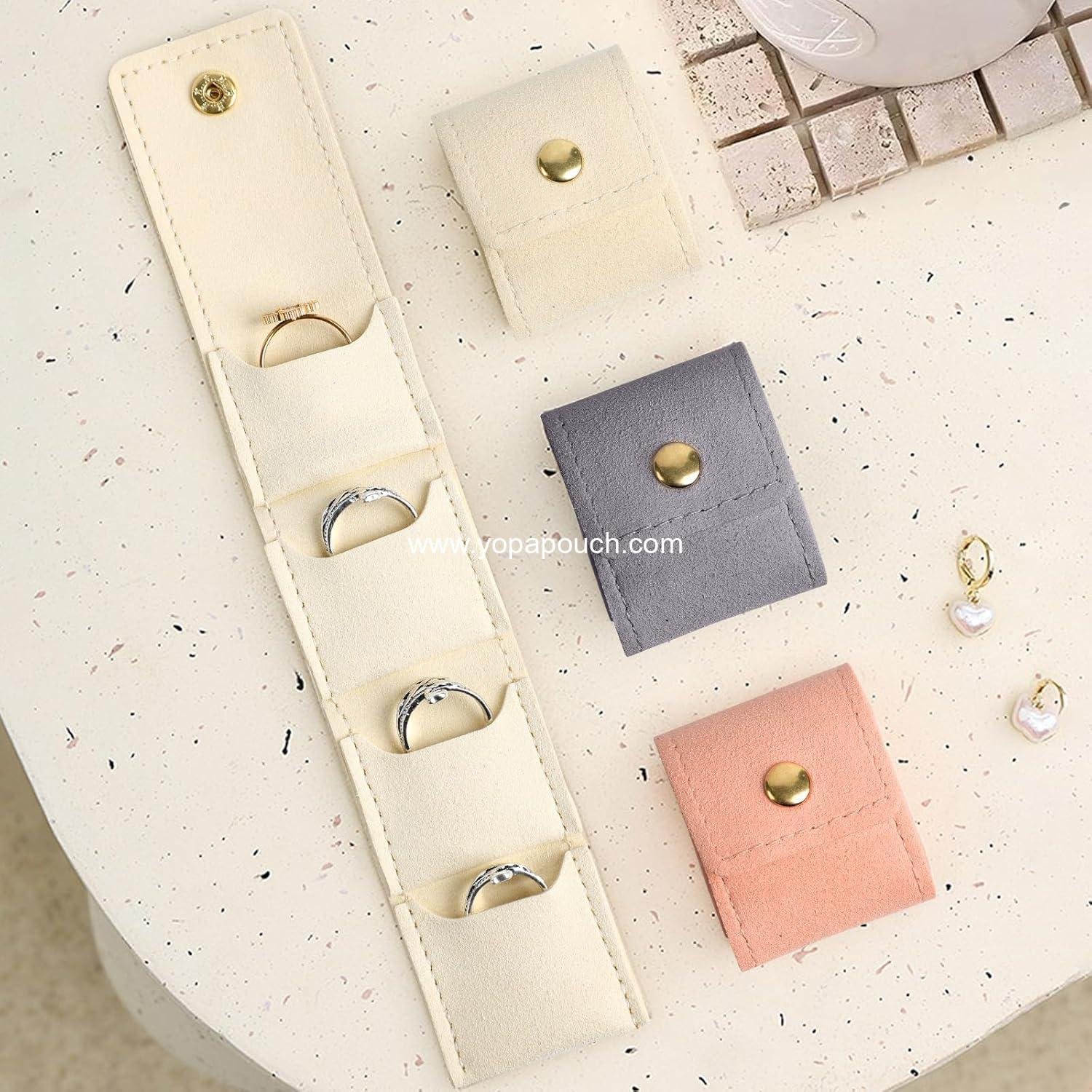 Wholesale Foldable Mini Travel Jewelry Organizer, 3PCS Compact Roll Bag with Buckle for Earrings, Rings, and Necklaces, Small Jewelry Case for Travel Essentials - Supplier