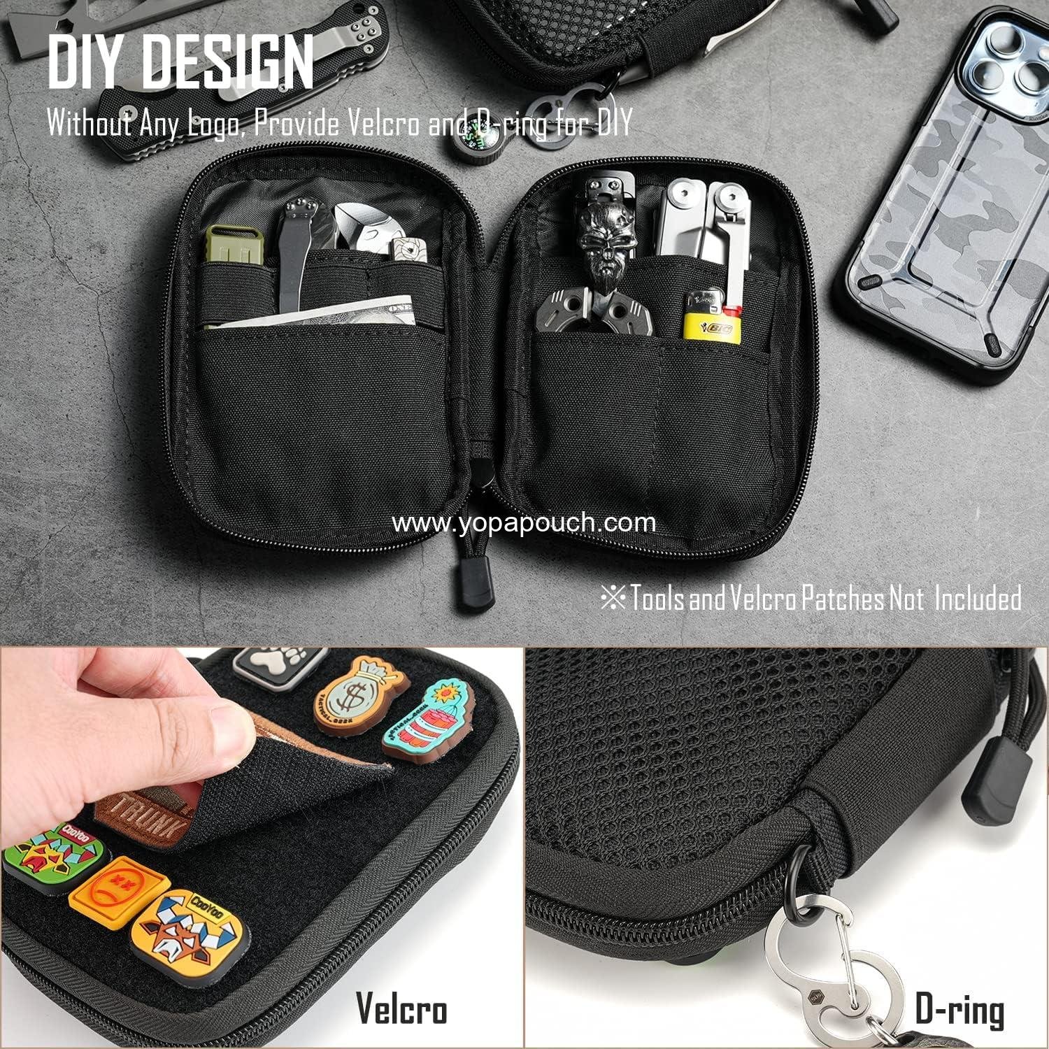 Wholesale Nylon EDC Pocket Organizer with Patches & D-Ring, Multitool Organizer for EDC Gear - Manufacturer