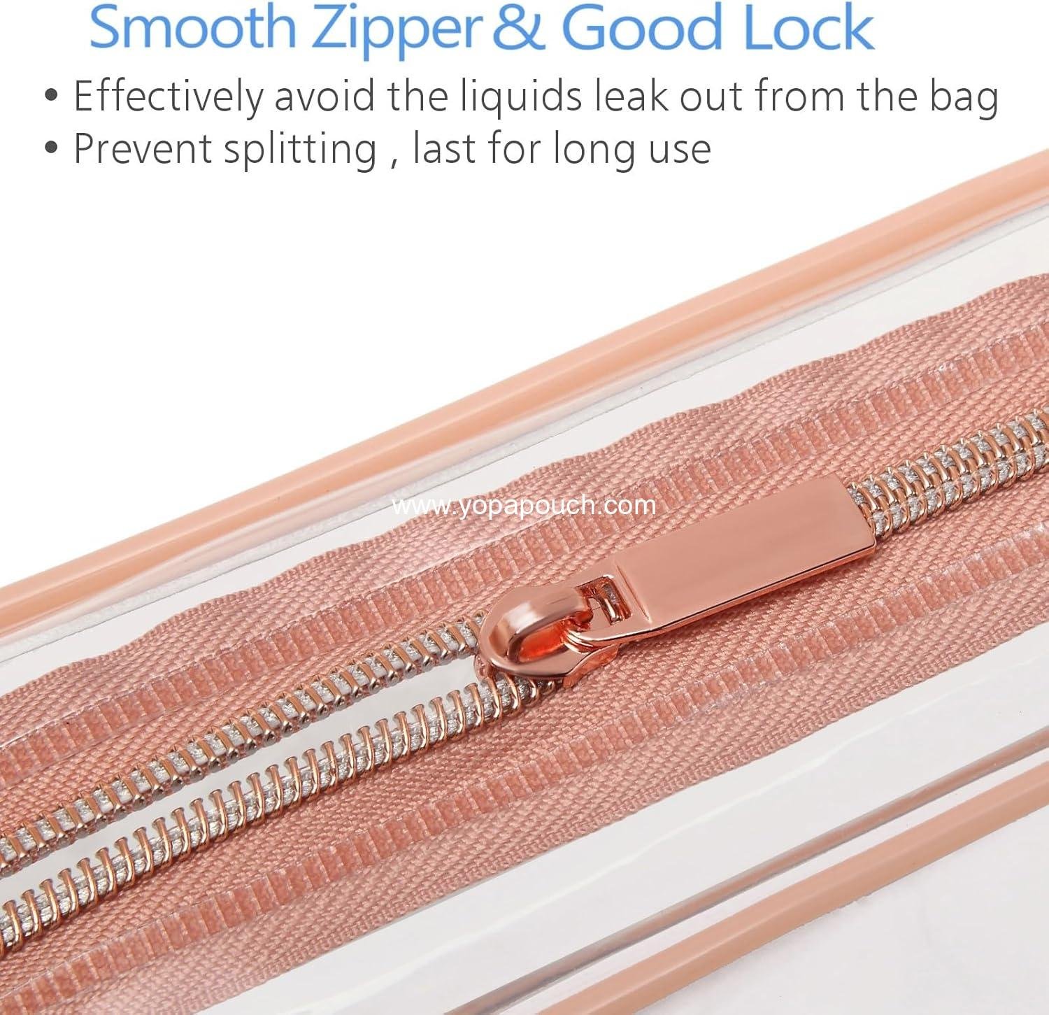 Wholesale TSA Approved Toiletry Bag - Clear Makeup Bags in 2 Sizes, Durable with Supporting Frame, Ideal for Travel Essentials, Carry-on Airline Compliant Bag, Rose Pink Supplier Wholesale TSA Approved Toiletry Bag - Clear Makeup Bags in 2 Sizes, Durable with Supporting Frame, Ideal for Travel Essentials, Carry-on Airline Compliant Bag, Rose Pink Supplier