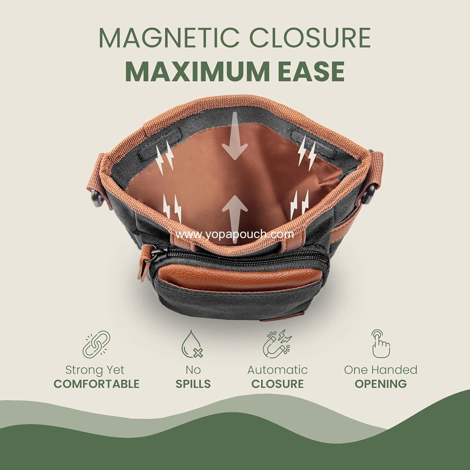 Wholesale Large Dog Treat Pouch with Clicker for Training – 4-Cup Capacity, Built-In Poop Bag Dispenser, Expandable Pocket, Metal Buckle, Large Back Pocket, Perfect for Walks and Training – Black Manufacturer