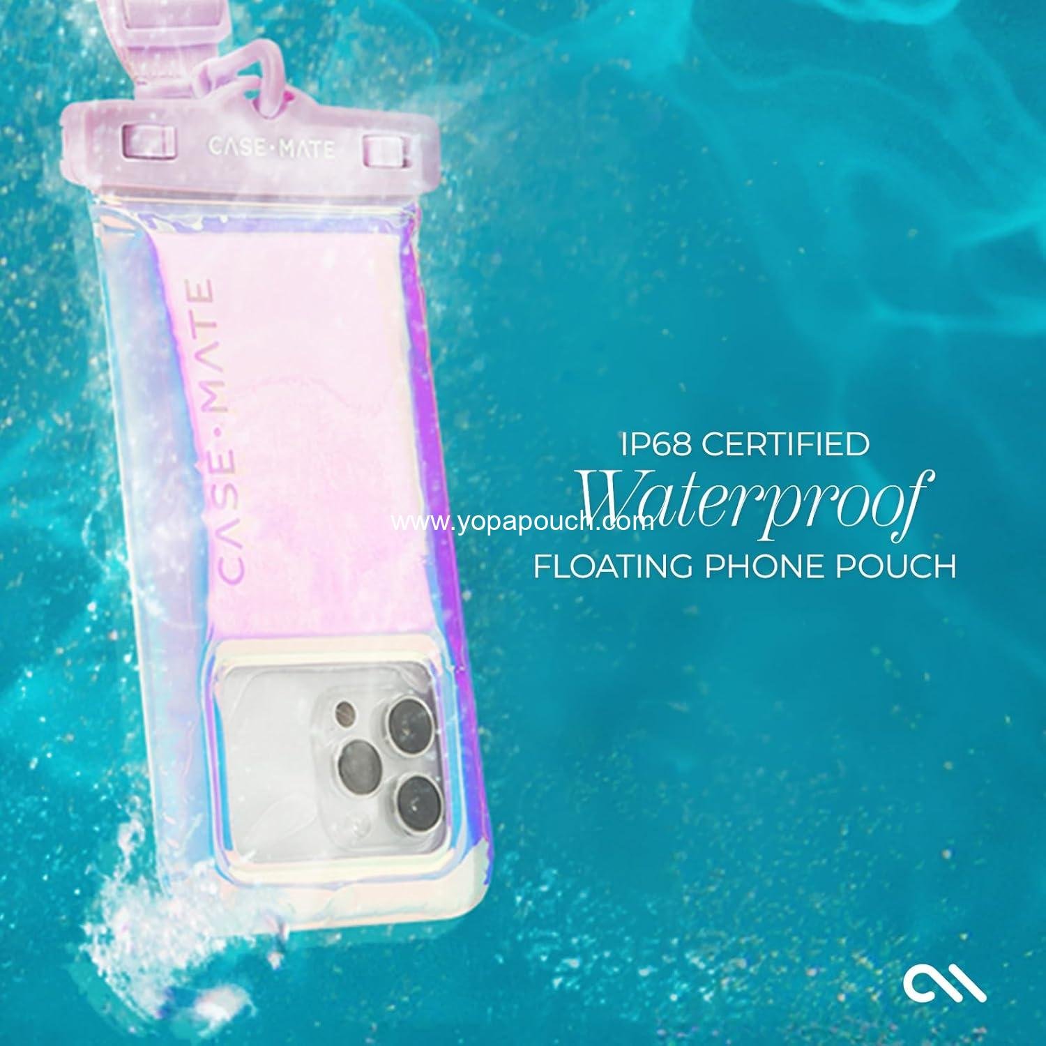 Wholesale IP68 Waterproof Phone Pouch - 2 Pack Floating Case with Crossbody Lanyard, Touchscreen Friendly, Compatible with All Devices, Iridescent - OEM Supplier