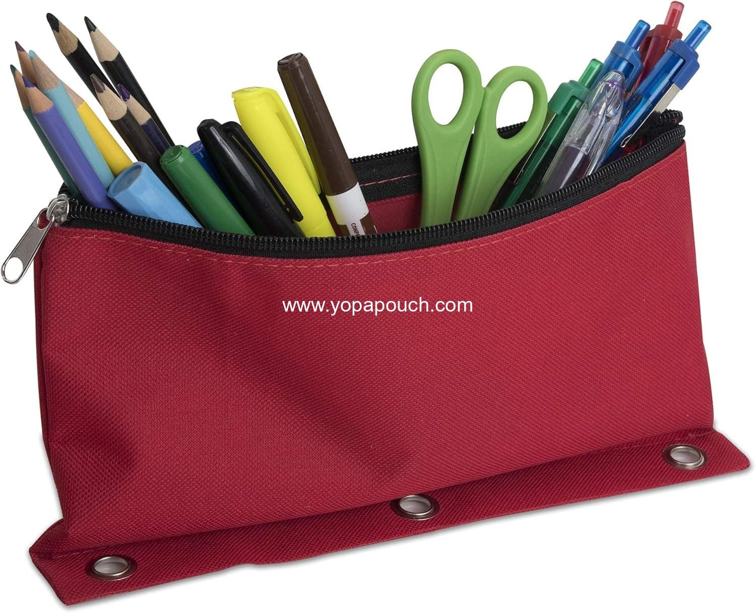 Wholesale 24 Pencil Pouches for 3 Ring Binder, Bulk Zipper Pencil Bags, Large Bundle for School and Office, Available in 8 Colors, Factory