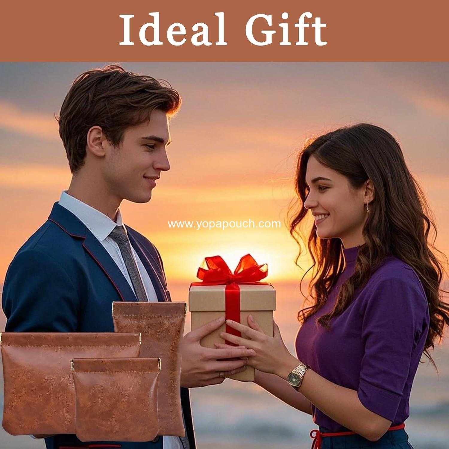 Wholesale Mini Cosmetic Bags Set - 3PCS PU Leather Makeup Pouches with Snap Closure for Travel, Coin Organizer, Brown, Three Sizes - Supplier Wholesale Mini Cosmetic Bags Set - 3PCS PU Leather Makeup Pouches with Snap Closure for Travel, Coin Organizer, Brown, Three Sizes - Supplier