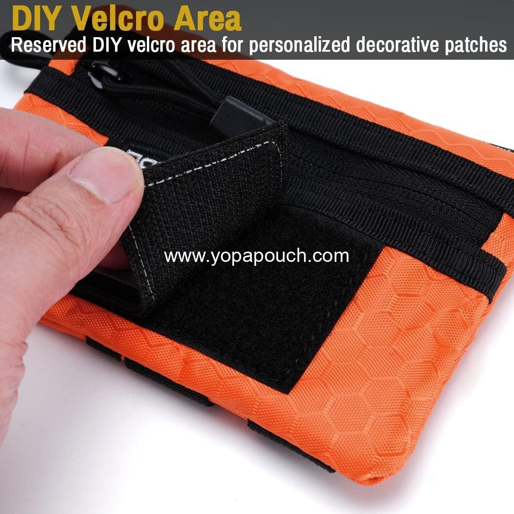 Wholesale EDC Pocket Organizer for Men - Tool Pouch with 5 Storage Compartments for Flashlight, Pocket Knife, Tactical Pen, EDC Gear (Orange) Manufacturer
