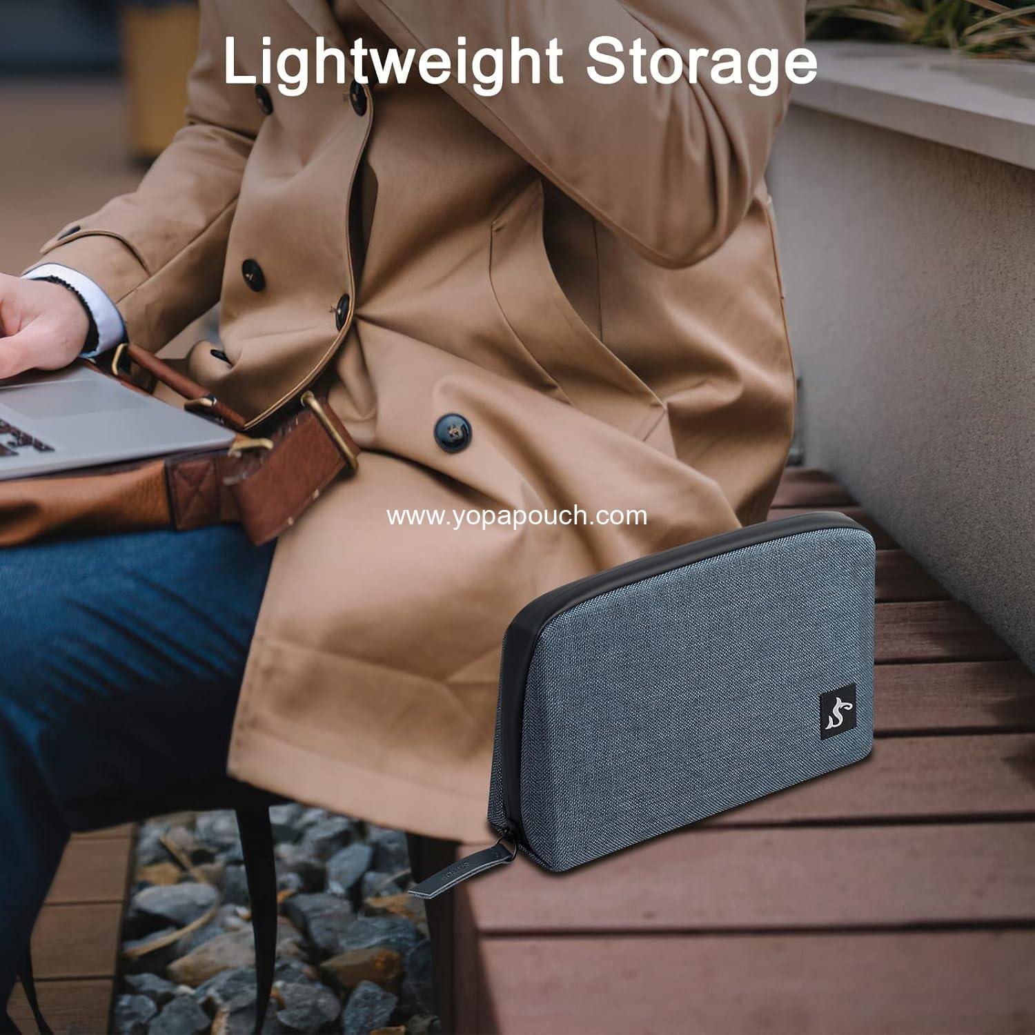 OEM Electronics Organizer Travel Case – Water-resistant Cable Bag for Charger, Hard Disk, Power Bank – Small Tech Storage for Travel and Business Trip (Blue) Supplier