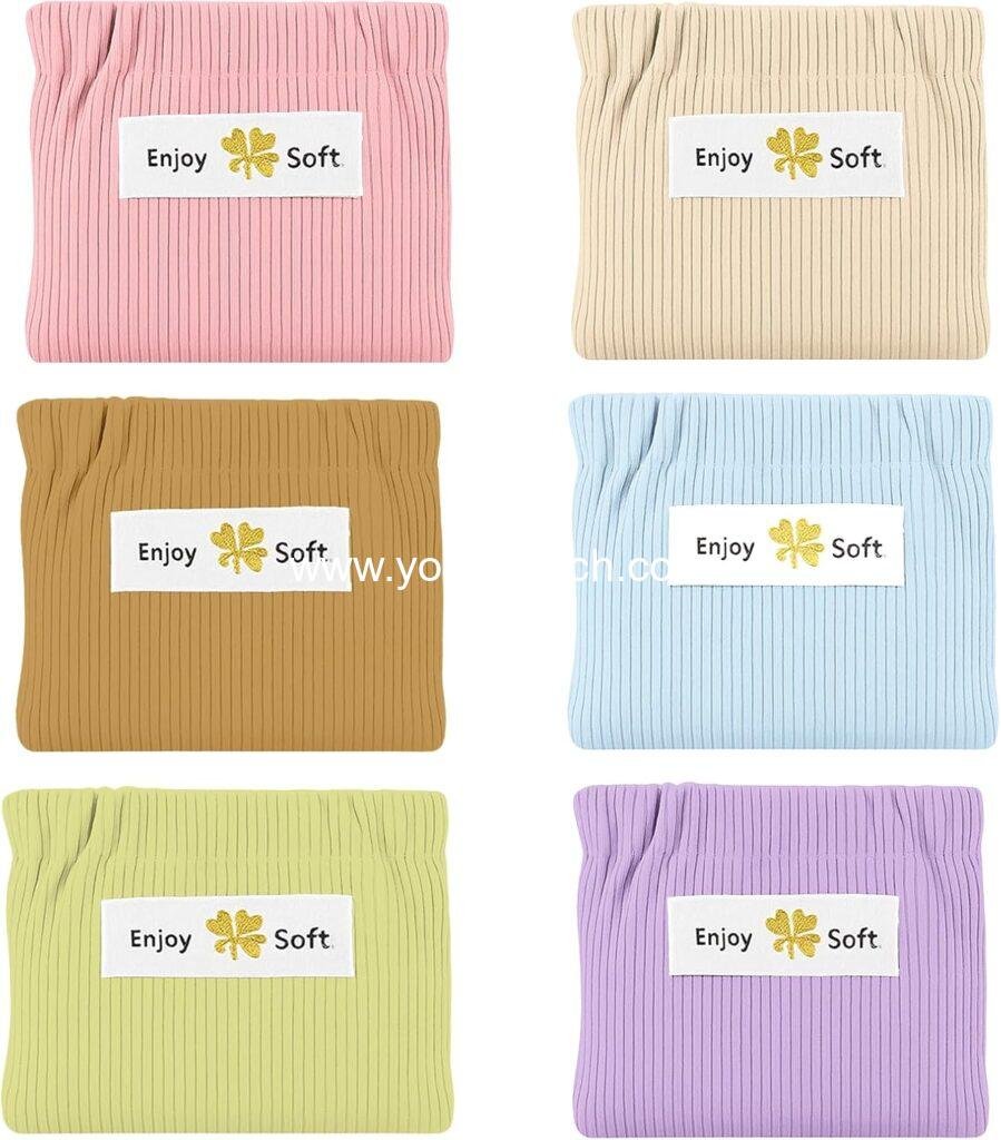 6 Pcs Corduroy Elastic Hair Tie Organizer, Cute Mini Makeup Purse, Portable Small Pouches for Purse, Travel Toiletry Purses, Corduroy Pouch for Coin Small Makeups