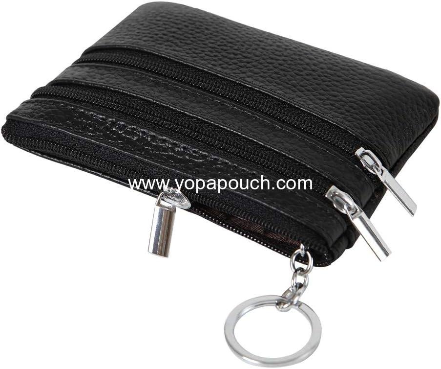 Wholesale Women's Genuine Leather Mini Coin Purse Change Wallet with Keychain - Supplier