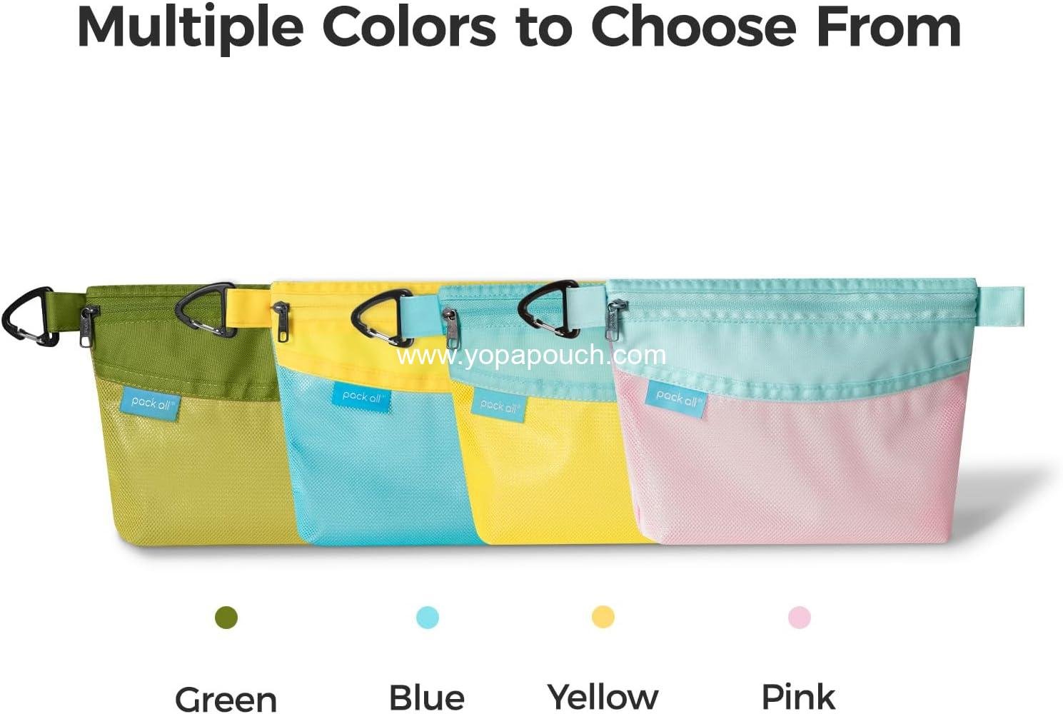 Wholesale Water-resistant Zipper Pouch, Mesh Storage Bag for Travel and Office, Small Blue, Manufacturer