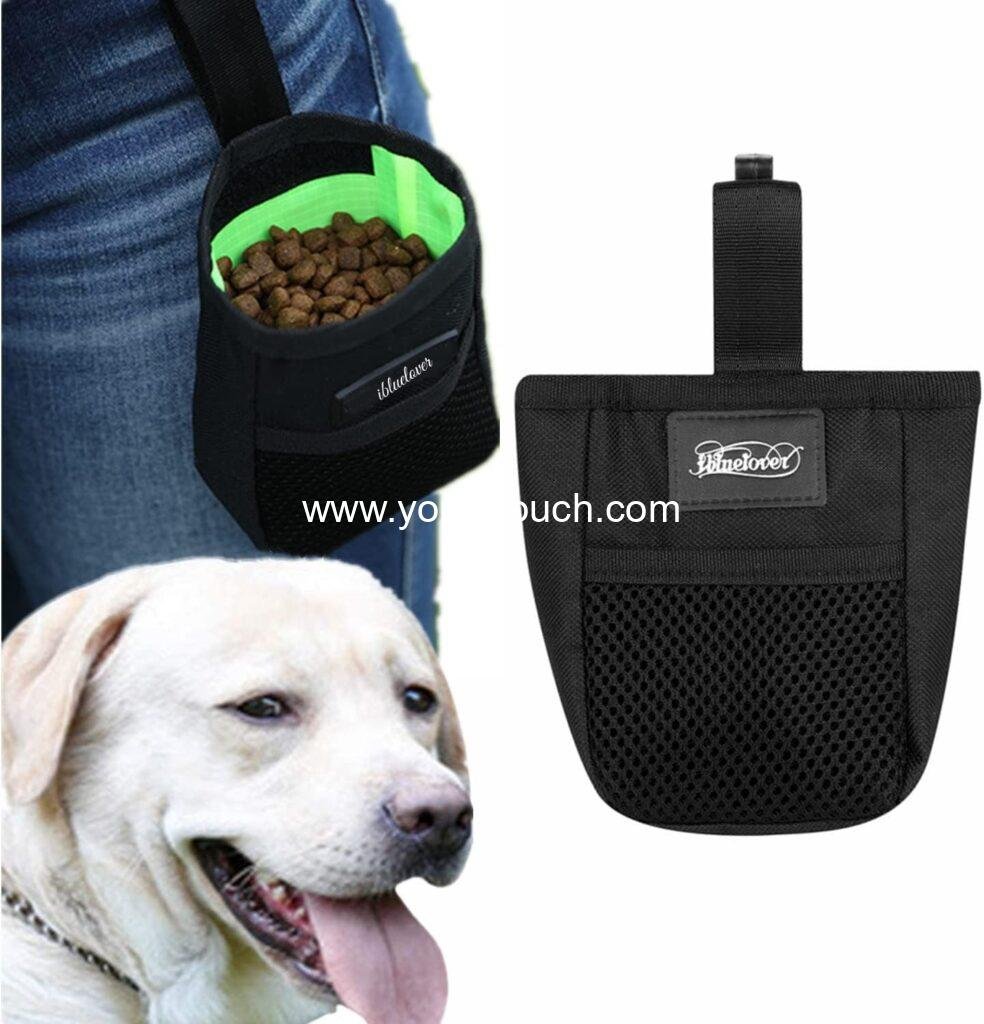 Mini Dog Treat Training Pouch Pet Kibble Treat Snack Bag Portable Puppy Bait Reward Pouch Pet Training Waist Bag Dog Treat Carrier Holder Food Storage Container Pocket for Walking Training Reward