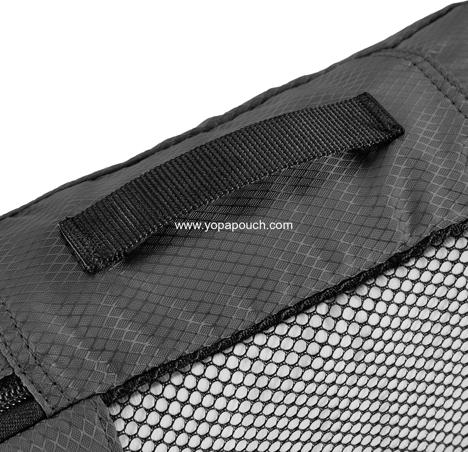 Wholesale 4-Piece Packing Cubes Travel Accessories Set, Luggage Organizer with Double Zipper and Mesh Top, 100% Polyester, Small, Black, Supplier