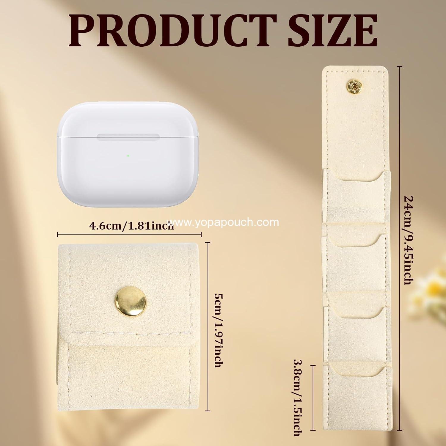 Wholesale 3PCS Mini Travel Jewelry Bag Set, Portable Foldable Organizer with Buckle, Small Case for Earrings, Rings, Necklaces, Jewelry Box - Supplier