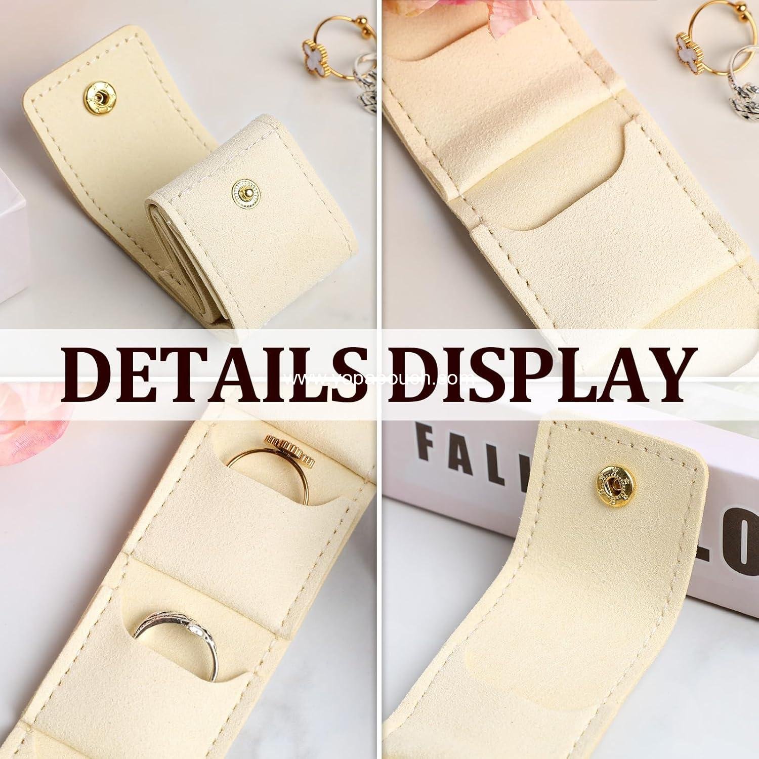 Wholesale 3PCS Mini Travel Jewelry Bag Set, Portable Foldable Organizer with Buckle, Small Case for Earrings, Rings, Necklaces, Jewelry Box - Supplier