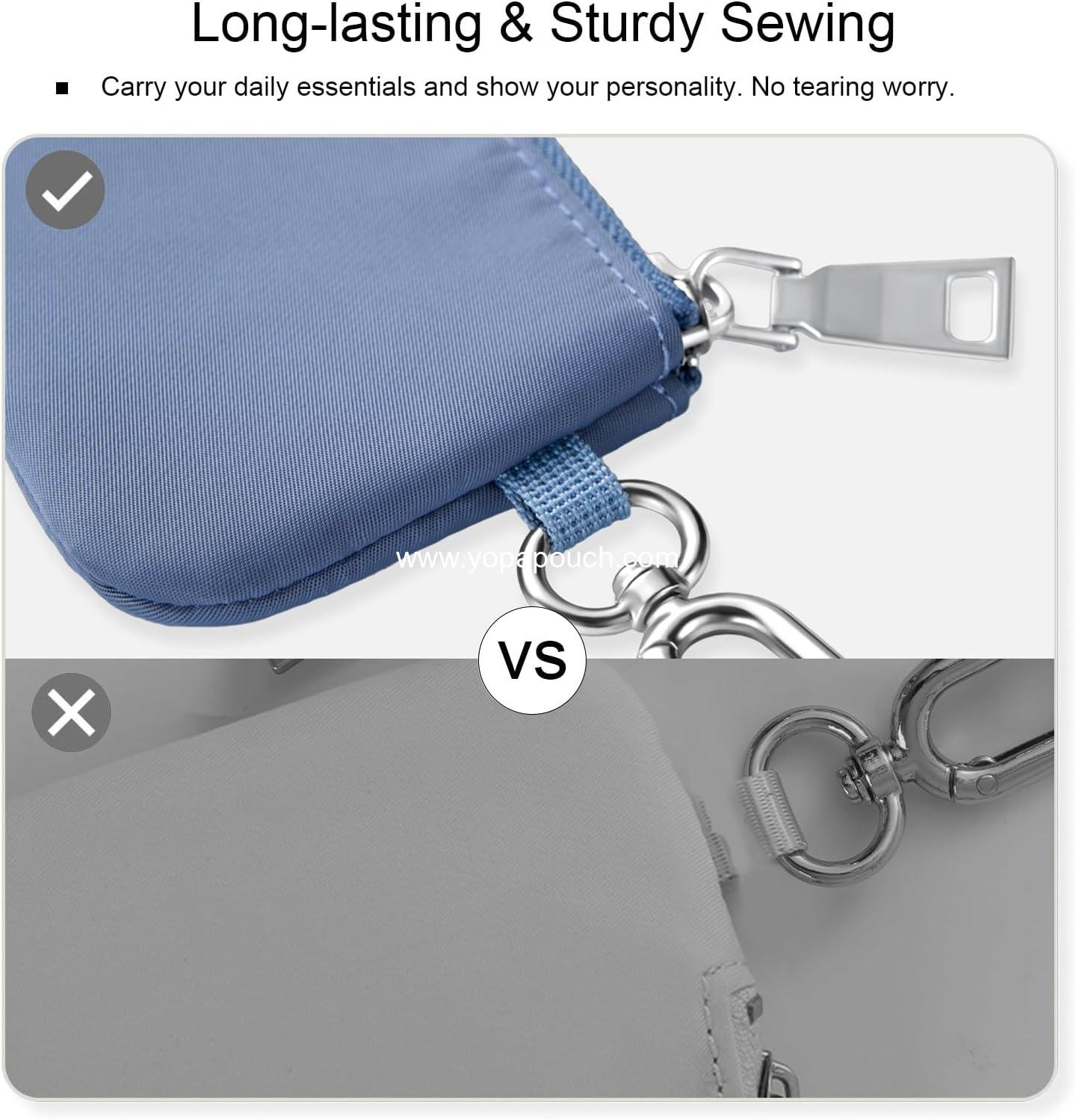 Wholesale Mini Zip Around Dual Pouch Wristlet with 2 Straps - Keychain Wallet for Women - Cute Coin Purse for Teen Girls - Factory