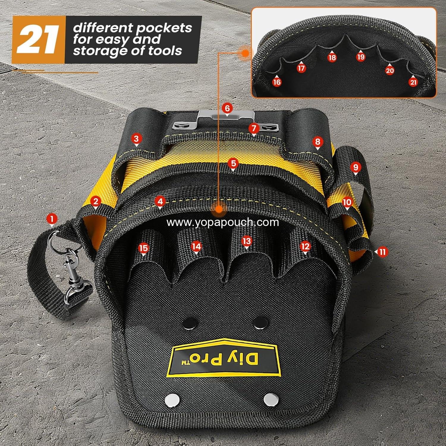 Wholesale Electrician Tool Pouch - Multi-Pocket Heavy Duty Tool Belt Pouch with Clip for Carpenters and Home Improvement - Quick Attach & Release Utility Pouches Supplier