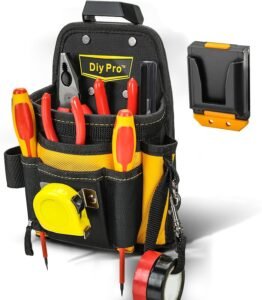 Tool Pouches, Tool Belt Pouch, Electrician Tool Pouch, Quickly Attach & Release Tool Belt Pouch with Clip, Tool Bag Multi-Pocket, Heavy Duty Utility Pouches for Carpenters & Home Improvement
