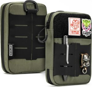 TACTICAL GEEK Block E2.0 EDC Compact Waist Multi-Purpose Molle Pouch Organizer, Green