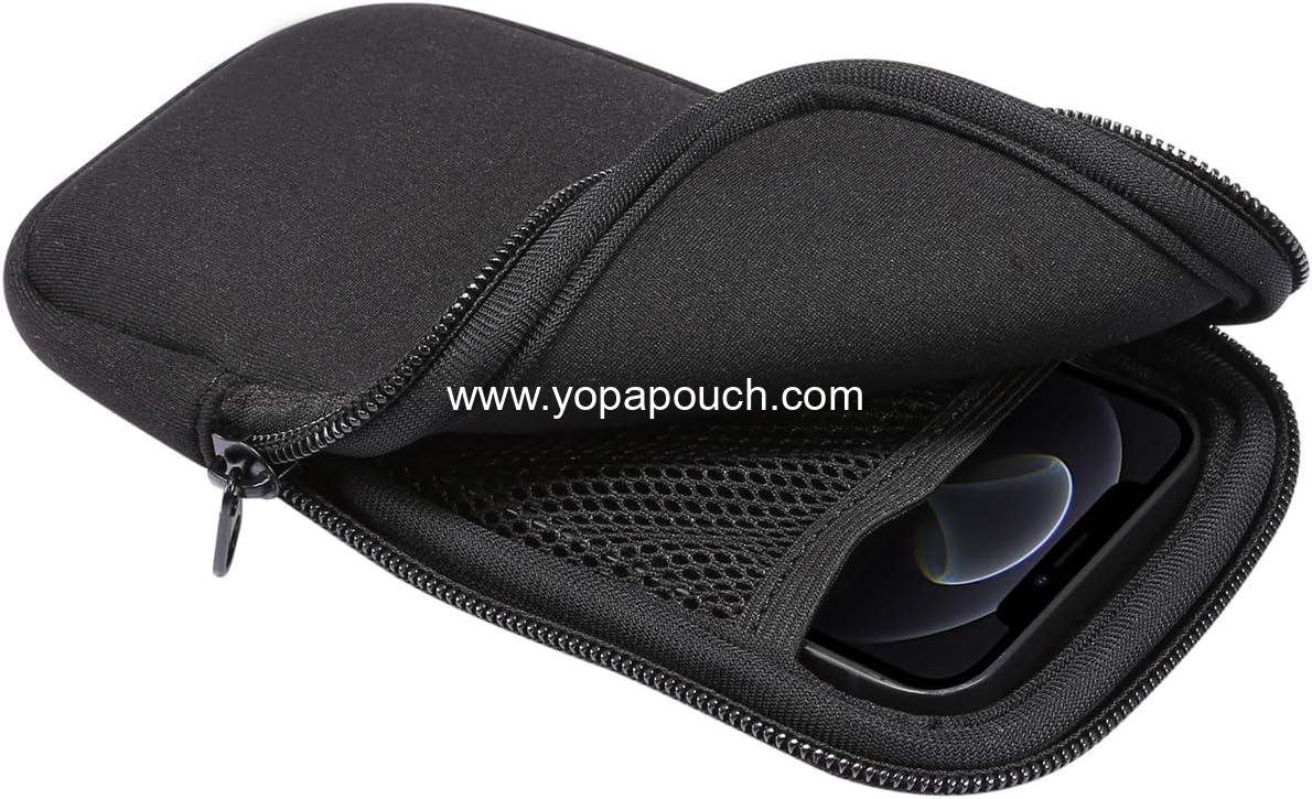 Wholesale Neoprene Cell Phone Sleeve Zip Pocket Pouch Case for Samsung Galaxy S25 Ultra, S24 Ultra, S24 FE, S23 Ultra, A15, A25, A55, A35 5G, A05, A16, A06, A05s, A36, A14, A26, A04, iPhone 16 Pro Max (Black) - Supplier