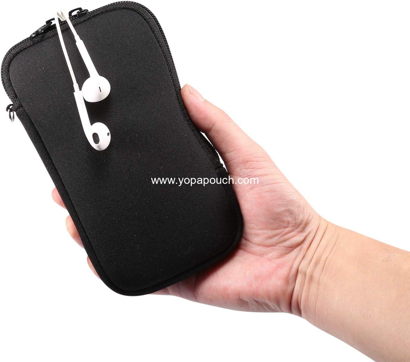 Wholesale Neoprene Cell Phone Sleeve Zip Pocket Pouch Case for Samsung Galaxy S25 Ultra, S24 Ultra, S24 FE, S23 Ultra, A15, A25, A55, A35 5G, A05, A16, A06, A05s, A36, A14, A26, A04, iPhone 16 Pro Max (Black) - Supplier