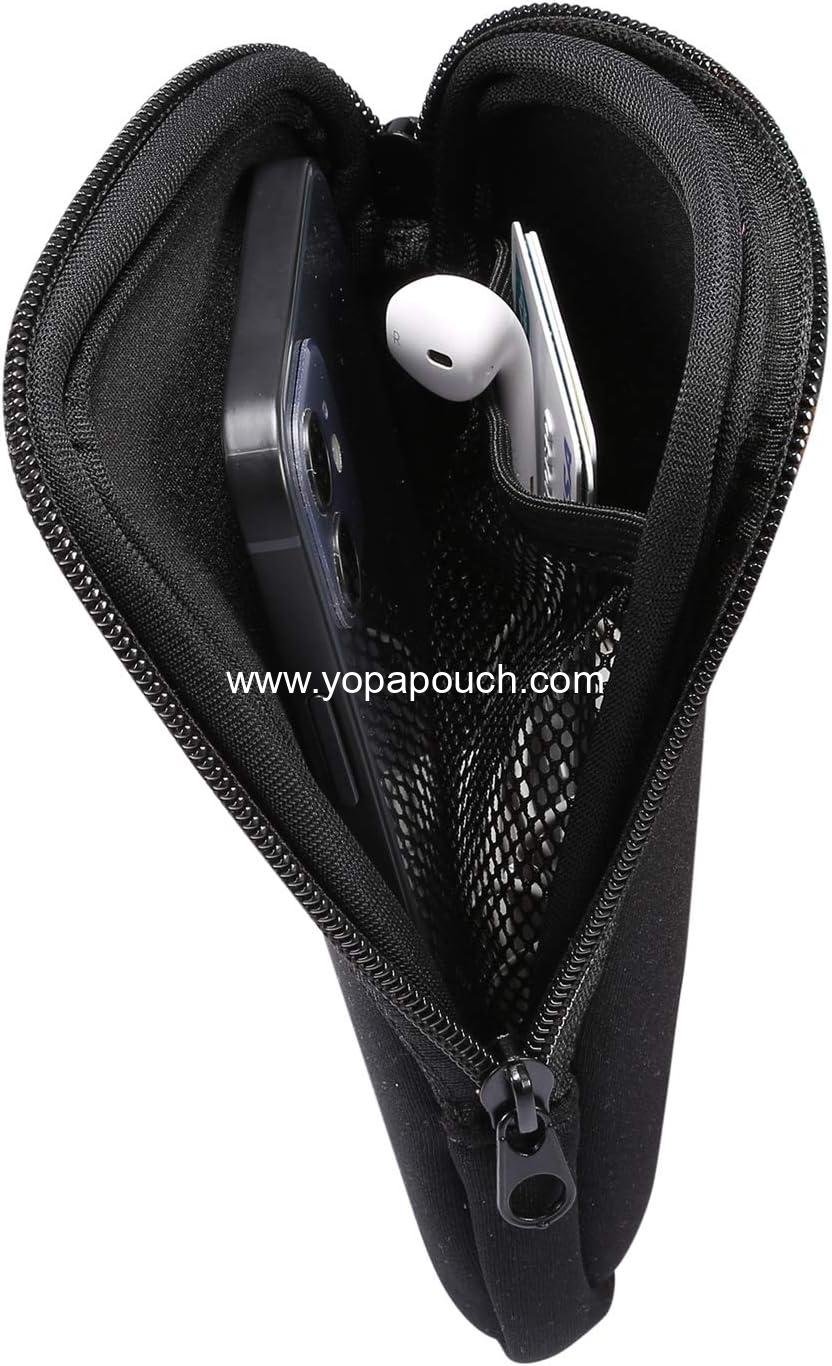 Wholesale Neoprene Cell Phone Sleeve Zip Pocket Pouch Case for Samsung Galaxy S25 Ultra, S24 Ultra, S24 FE, S23 Ultra, A15, A25, A55, A35 5G, A05, A16, A06, A05s, A36, A14, A26, A04, iPhone 16 Pro Max (Black) - Supplier