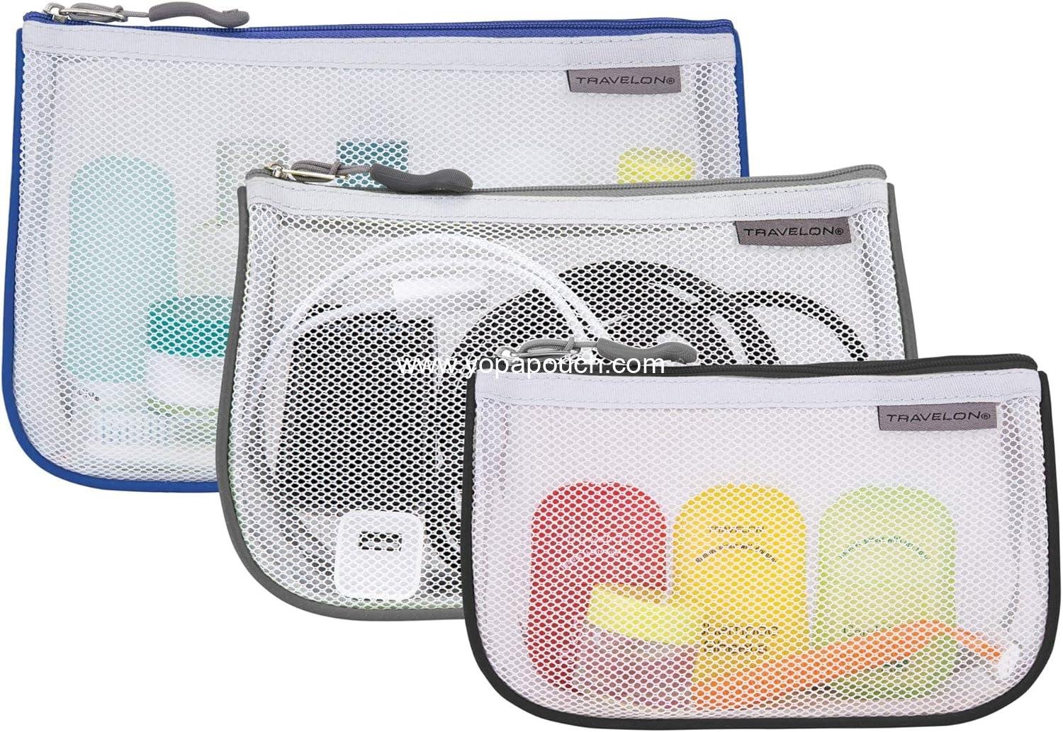 Travelon Set of 3 Assorted Piped Pouches