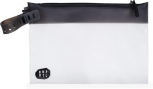 Gravel The Pouch | TSA Approved Clear Travel Toiletry Bag | Quart Size for Men & Women