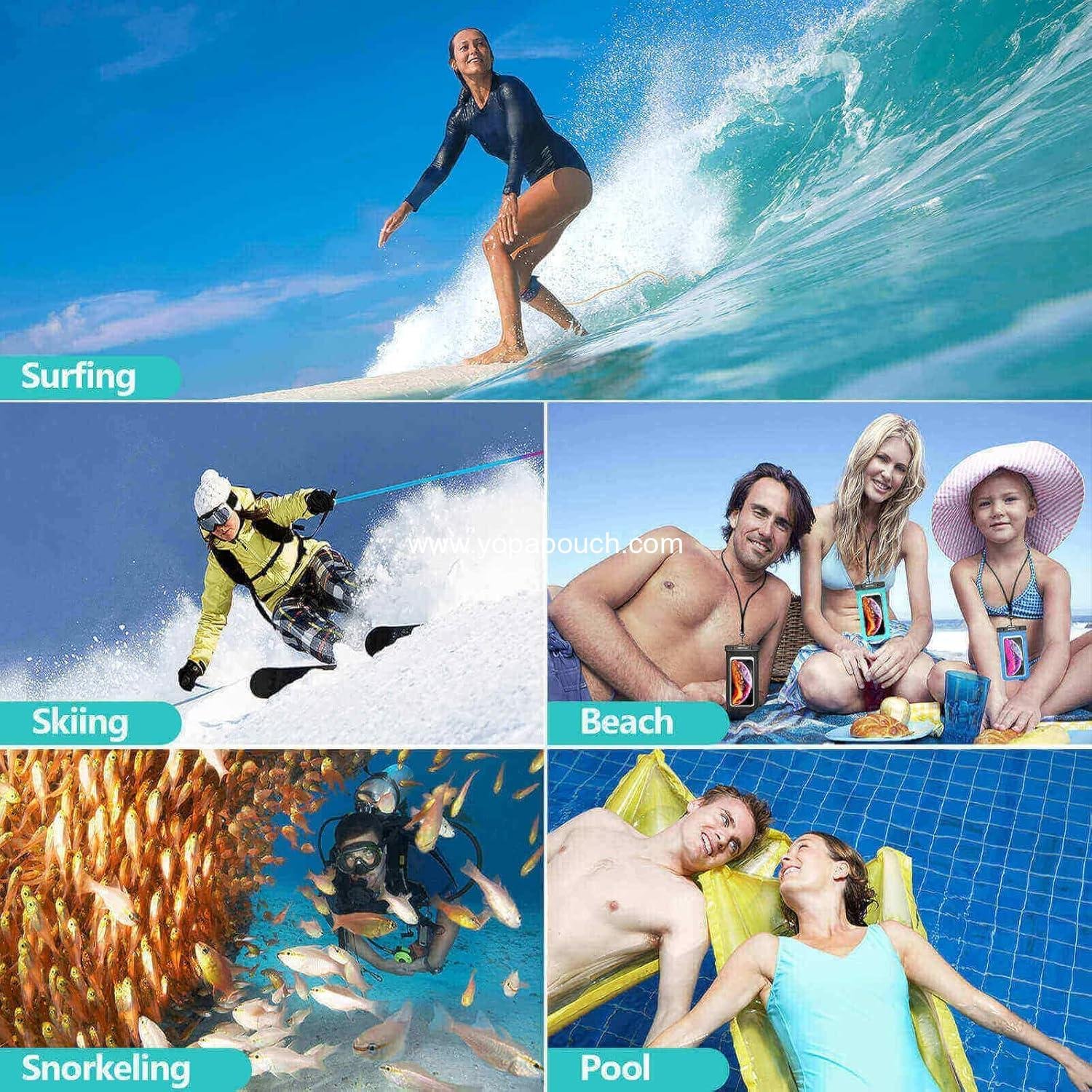 Wholesale 4 Pack 8.5” Waterproof Cell Phone Pouch - Underwater Dry Bag Case with Lanyard - Clear Holder Protector for iPhone and Samsung Galaxy - Ideal for Swimming and Beach Use - Supplier Wholesale 4 Pack 8.5” Waterproof Cell Phone Pouch - Underwater Dry Bag Case with Lanyard - Clear Holder Protector for iPhone and Samsung Galaxy - Ideal for Swimming and Beach Use - Supplier