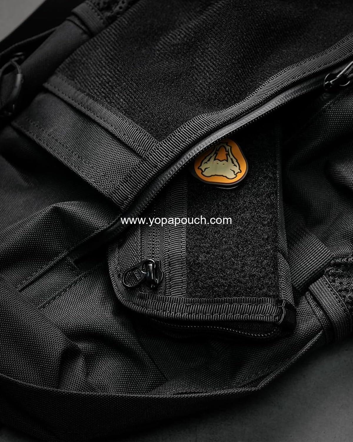 Wholesale Small Pocket Organizer with 9 Compartments, Tool Pouch with Patches Display Panel, Mini Organizer Bag for Men (Black) - Manufacturer Wholesale Small Pocket Organizer with 9 Compartments, Tool Pouch with Patches Display Panel, Mini Organizer Bag for Men (Black) - Manufacturer