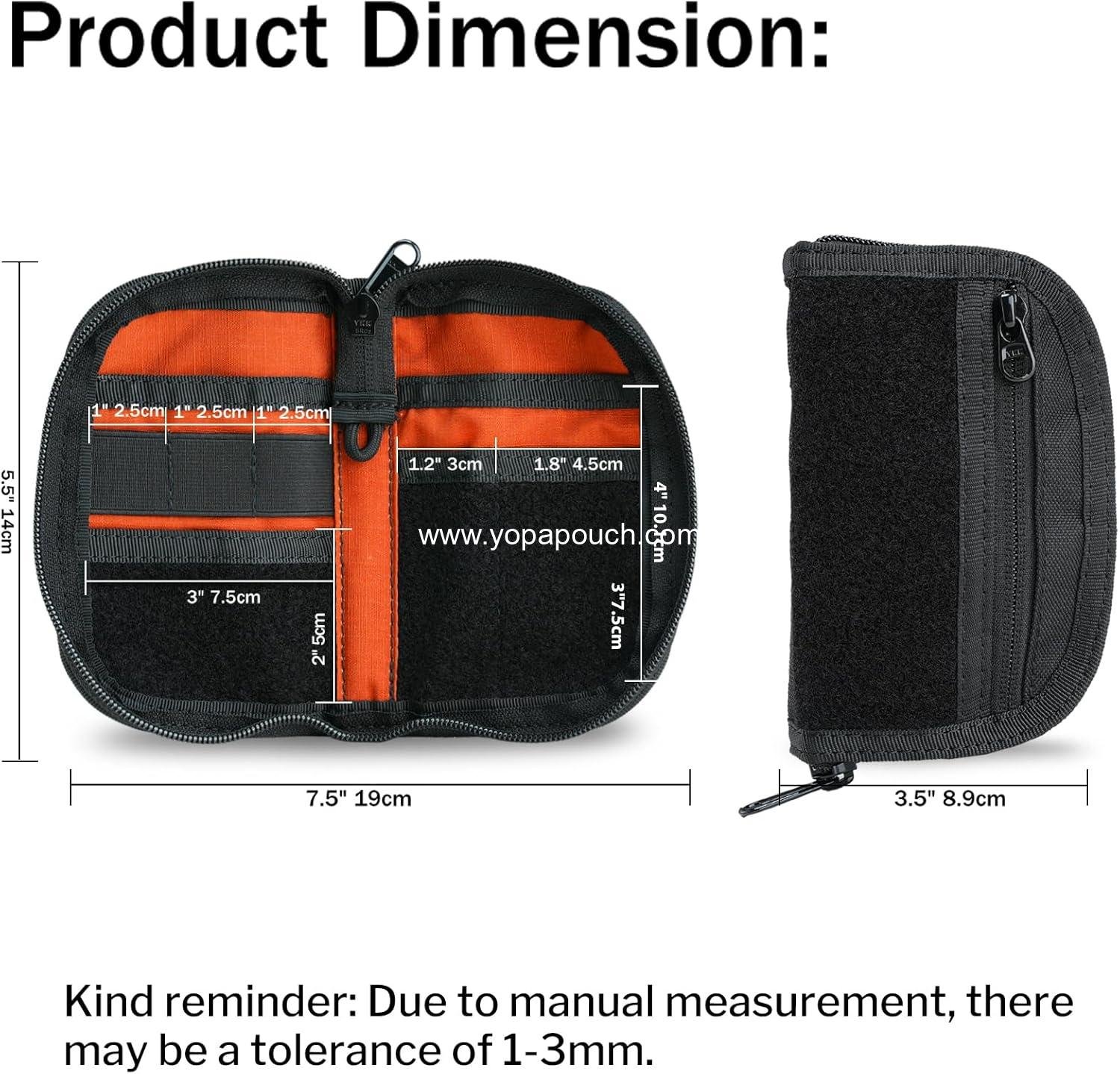 Wholesale Small Pocket Organizer with 9 Compartments, Tool Pouch with Patches Display Panel, Mini Organizer Bag for Men (Black) - Manufacturer Wholesale Small Pocket Organizer with 9 Compartments, Tool Pouch with Patches Display Panel, Mini Organizer Bag for Men (Black) - Manufacturer