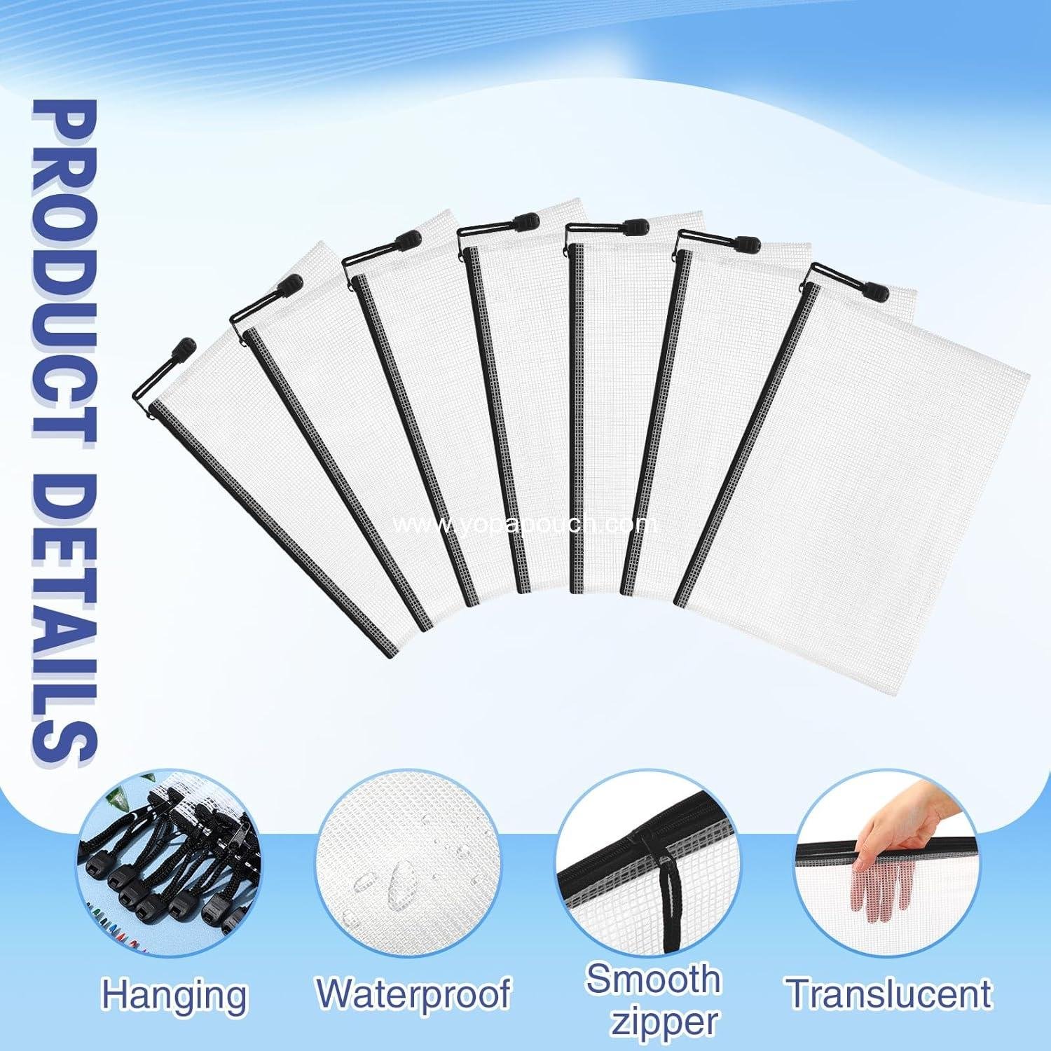 Wholesale 32 Pcs Mesh Zipper Bags Toy Storage Bikini Organizer Waterproof Reusable Pouch Multi-Purpose Office Storage (9 x 7 Inch) - Supplier