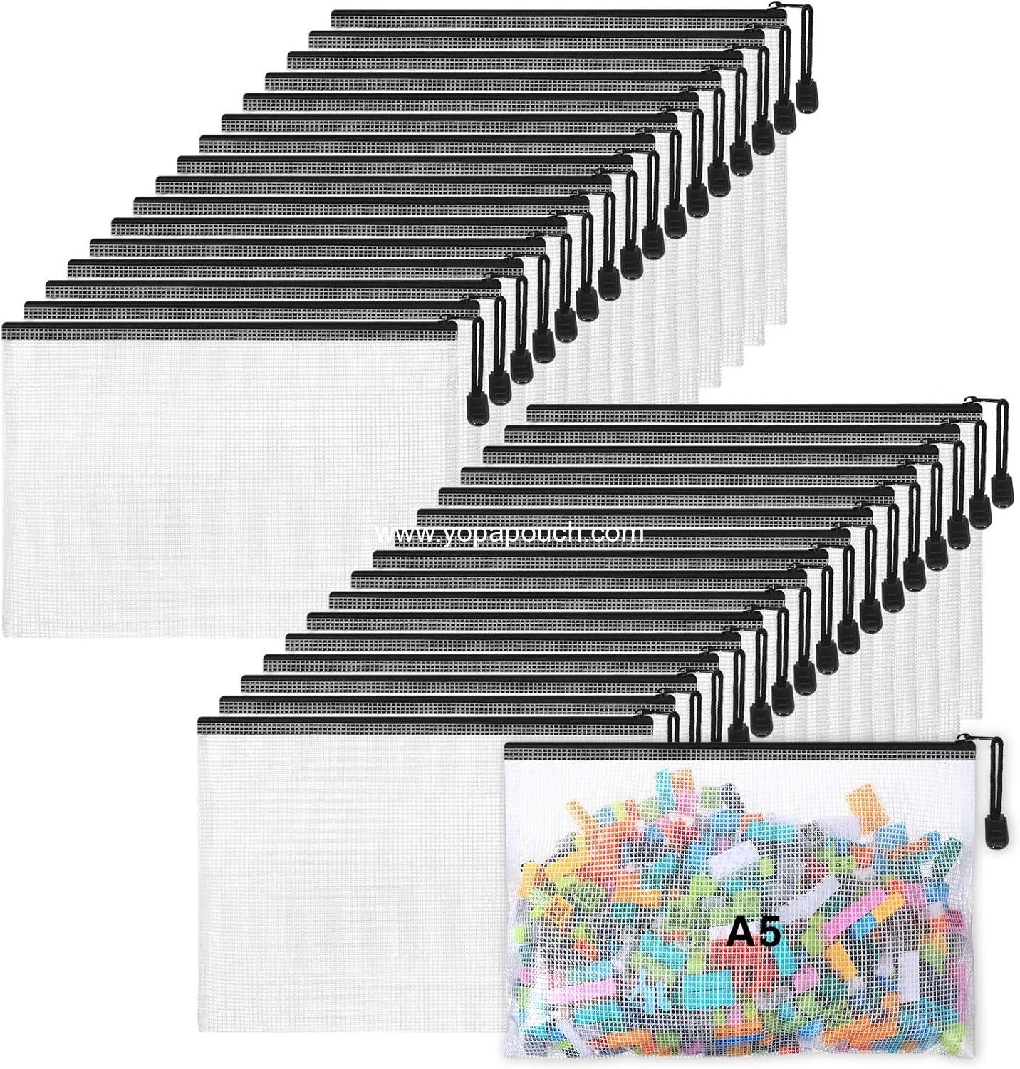 Wholesale 32 Pcs Mesh Zipper Bags Toy Storage Bikini Organizer Waterproof Reusable Pouch Multi-Purpose Office Storage (9 x 7 Inch) - Supplier