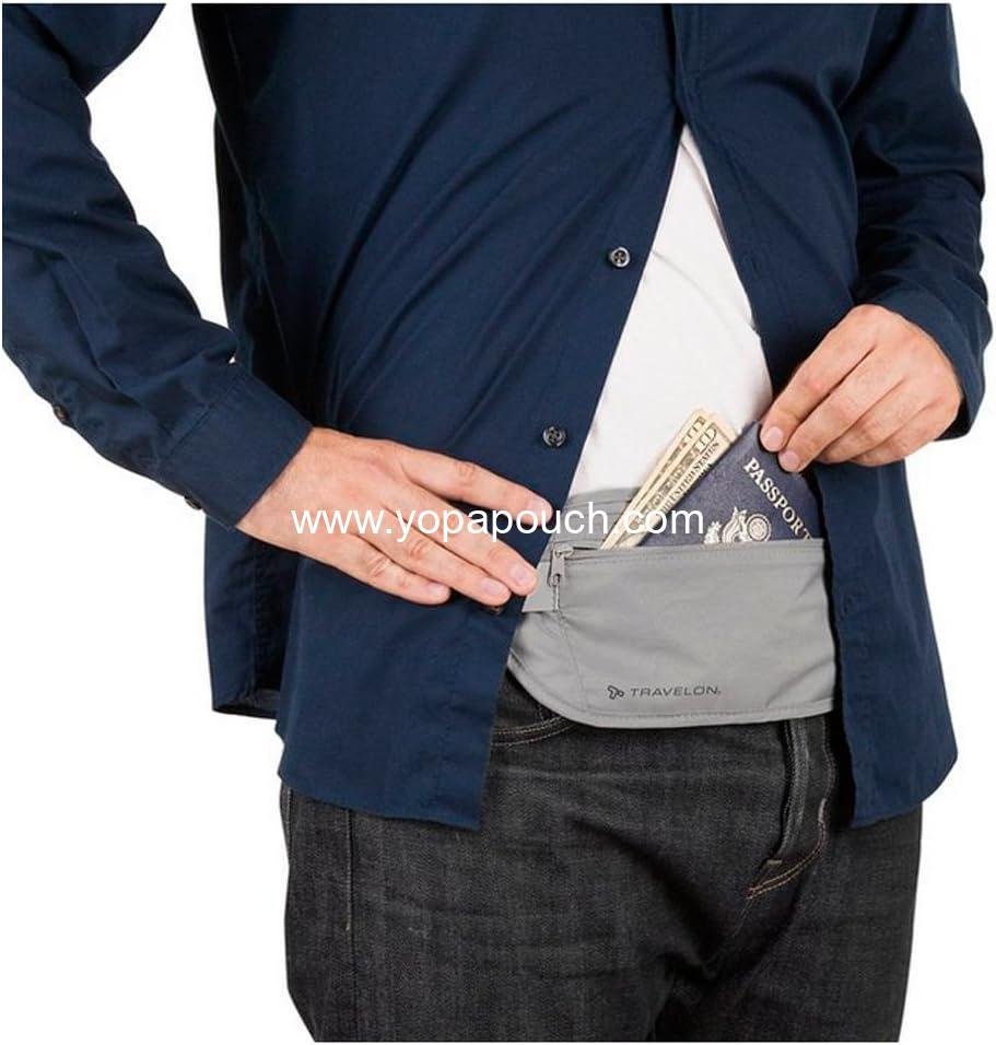 Wholesale RFID Blocking Undergarment Waist Pouch Travel Wallet - 9