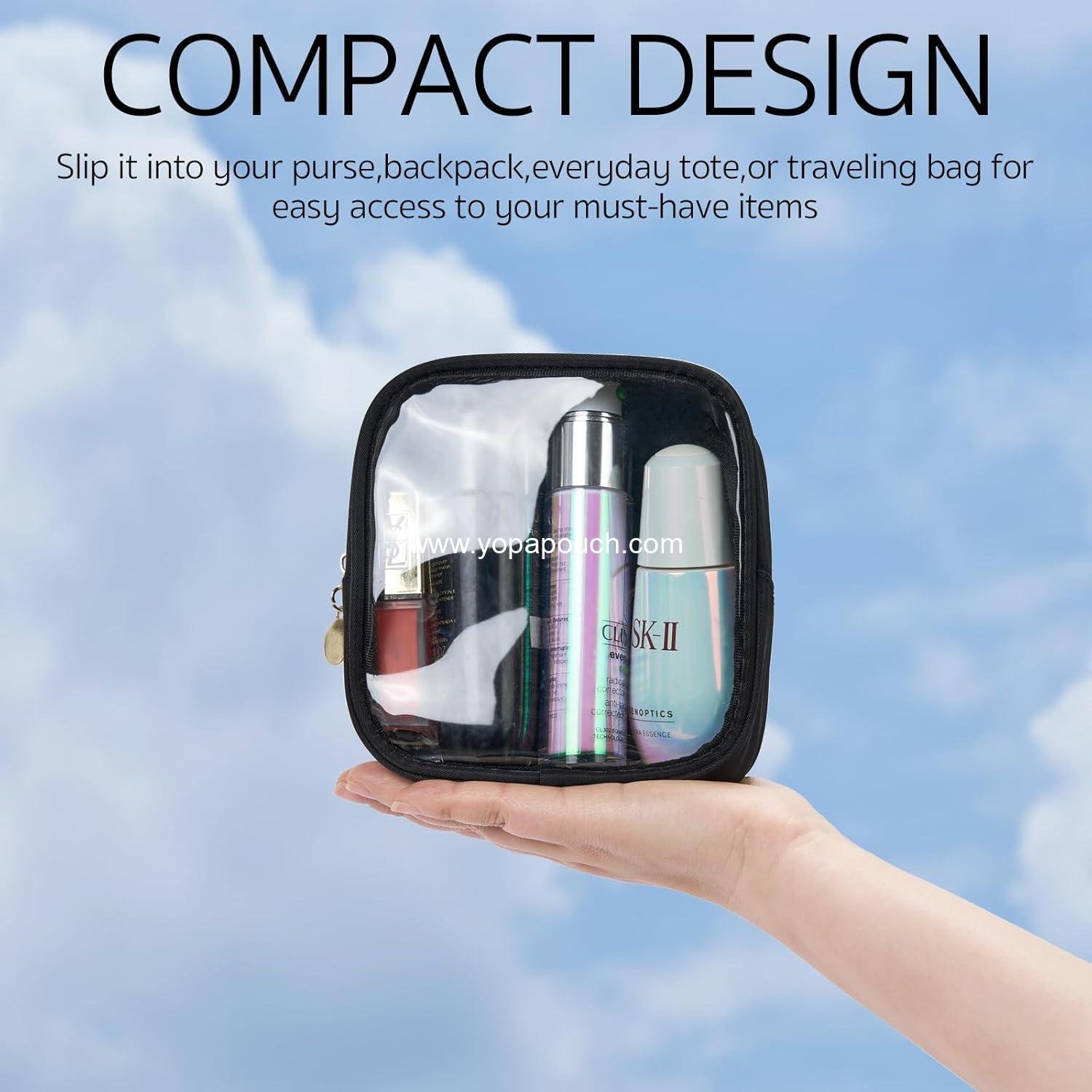 Wholesale Mini Diaper & Makeup Bag Organizer - Clear Pouches for Travel Toiletries -  Essential Purse Organizer Factory