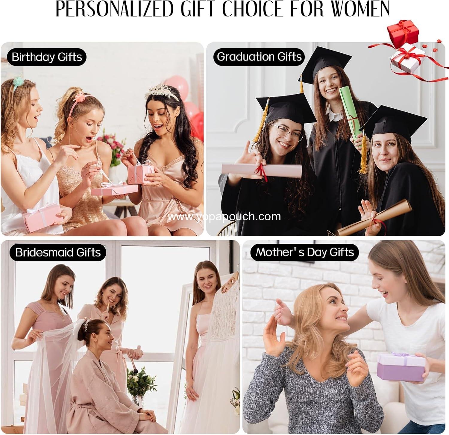 Wholesale Initial Makeup Bag Set for Girls - Personalized Gifts for Bridesmaids, Friends, Graduation, Teachers - PU Leather Cosmetic Travel Toiletry Bag (Beige, A) Supplier