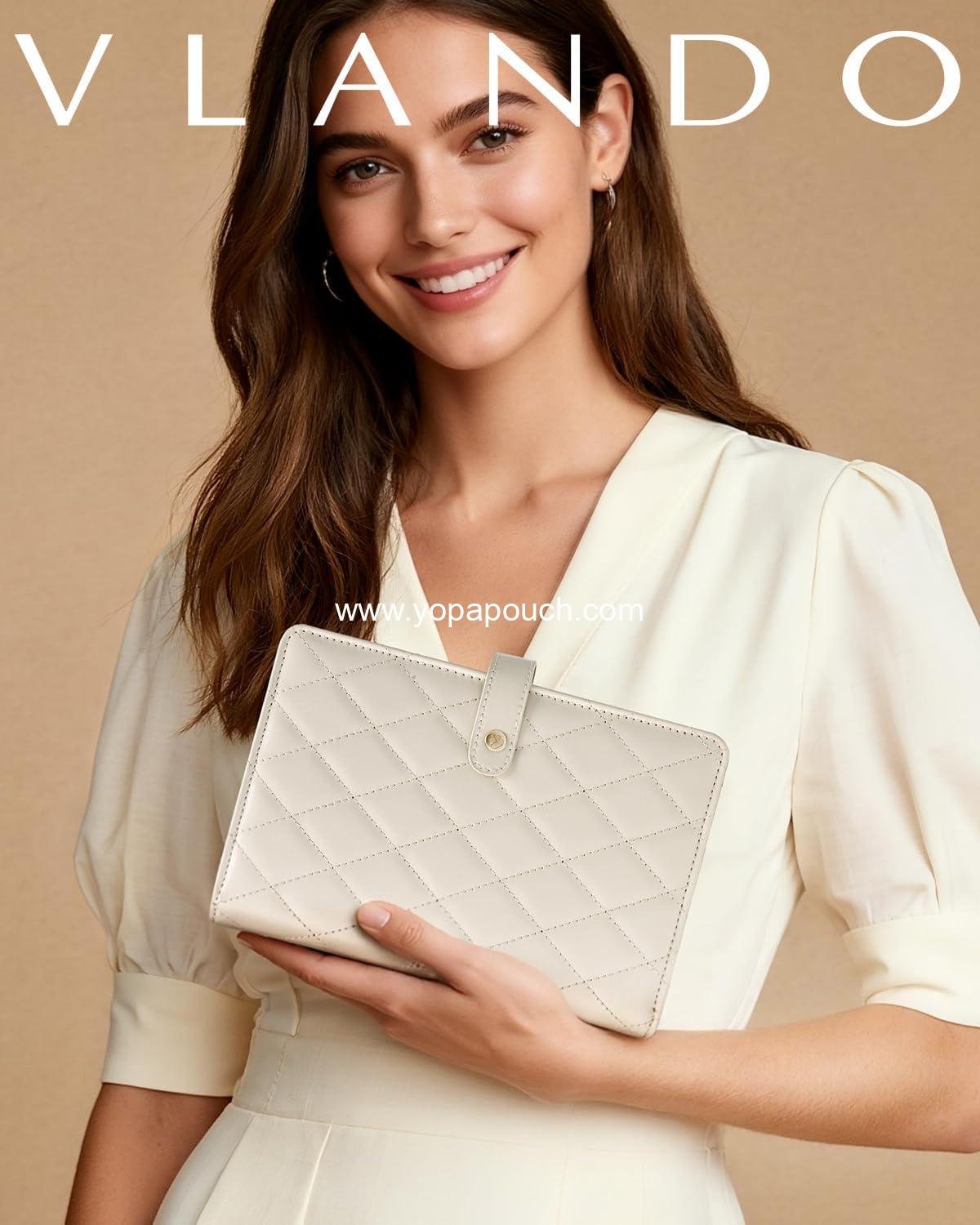 Wholesale Jewelry Organizer Case, Travel Jewelry Storage Book with Clear Zipper Velvet Pouches for Rings, Necklaces, Earrings - Cream White, Supplier