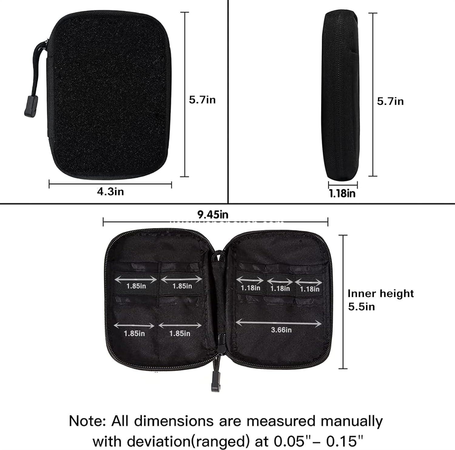 Wholesale Nylon EDC Pocket Pouch Organizer with Hook and Loop Closure - 5x7 inches, Durable, Compact, Lightweight Supplier