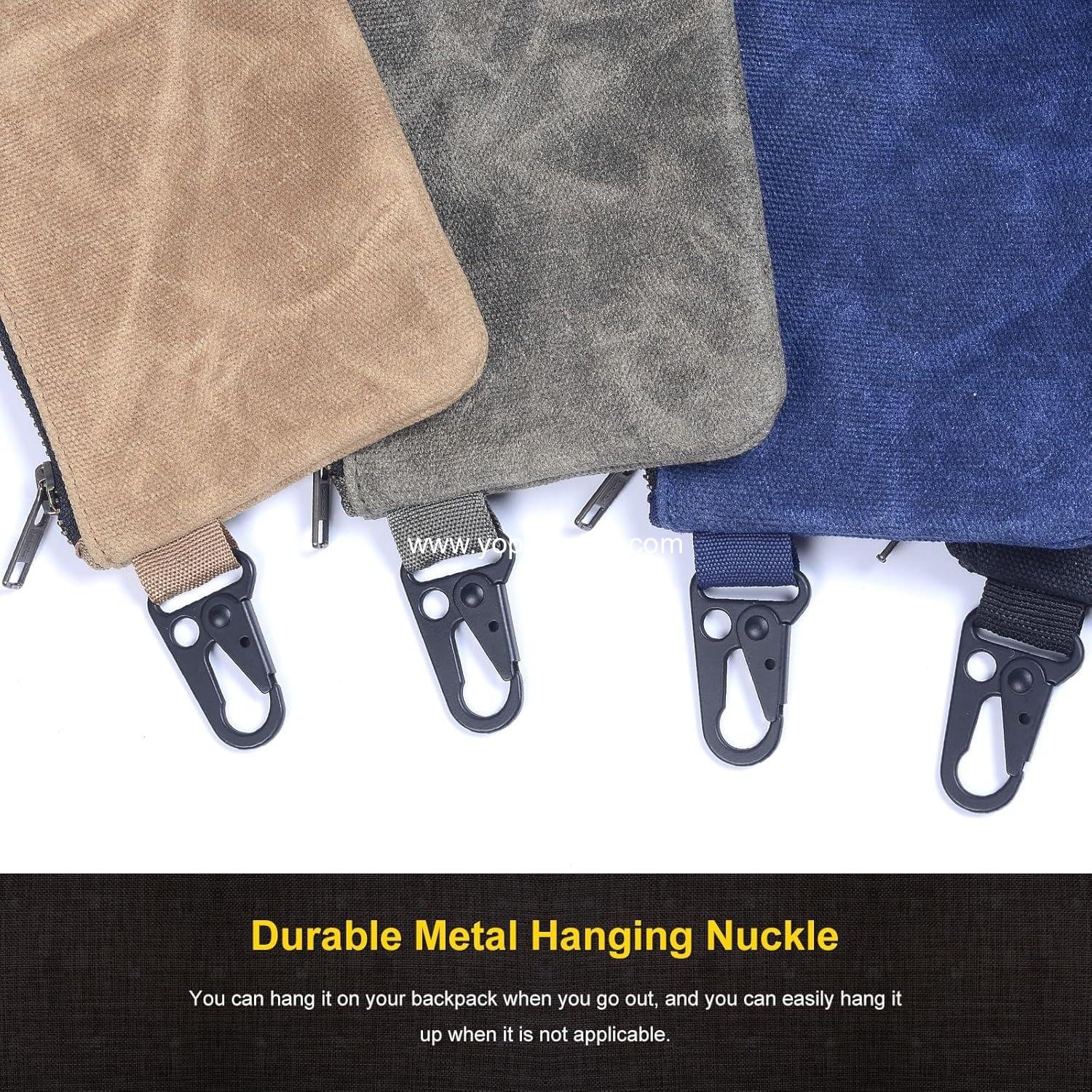 Wholesale Small Tool Bag, Waxed Canvas Zippered Pouch, Utility Tool Pouch for Organizers and Storage, 8.5