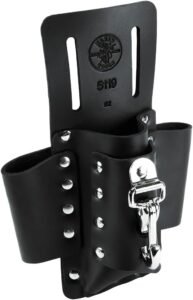 Klein Tools 5119 Tool Pouch, Multi Tool Holder with 4 Pockets and Knife Holder is Great for Electrician Gifts