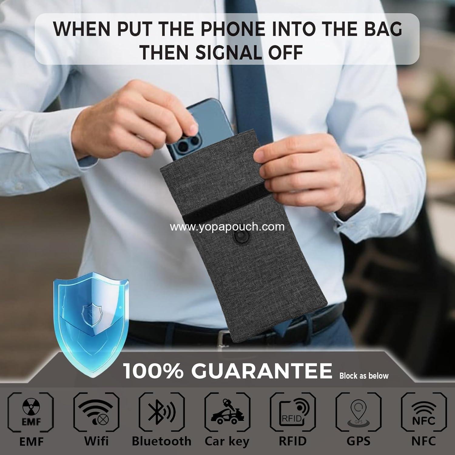 Wholesale Signal Blocking Faraday Bags for Phones - 2 Pack RFID Blocking Pouch for Privacy Protection - OEM Supplier